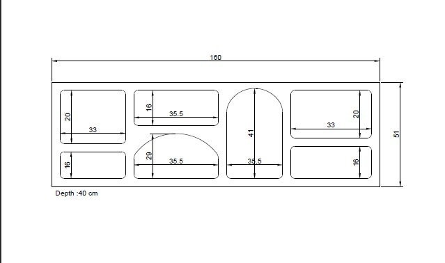 Liva Sideboard Anthrazit 160cm