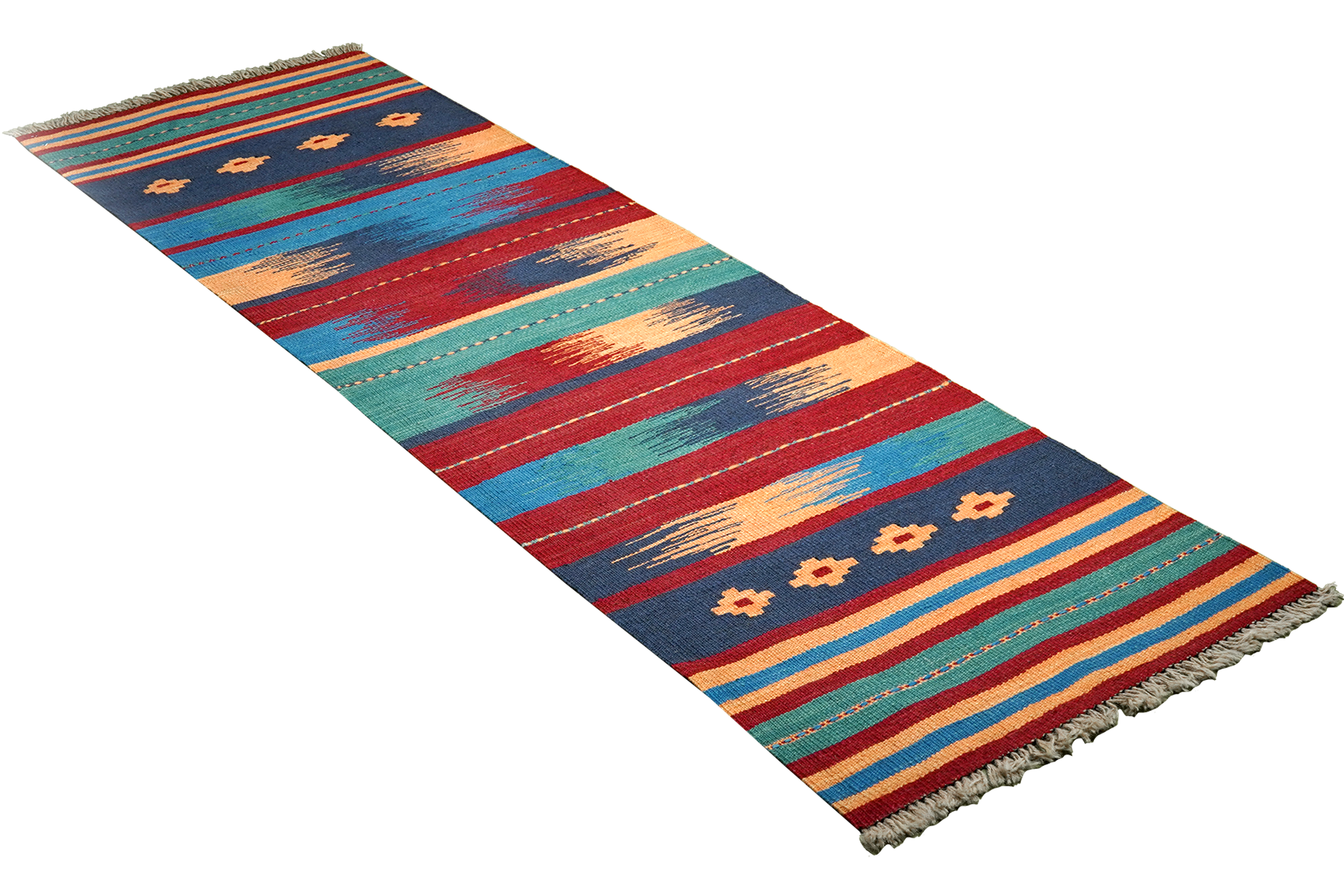 Kilim Gashgai Teppich Wolle Mehrfarbig