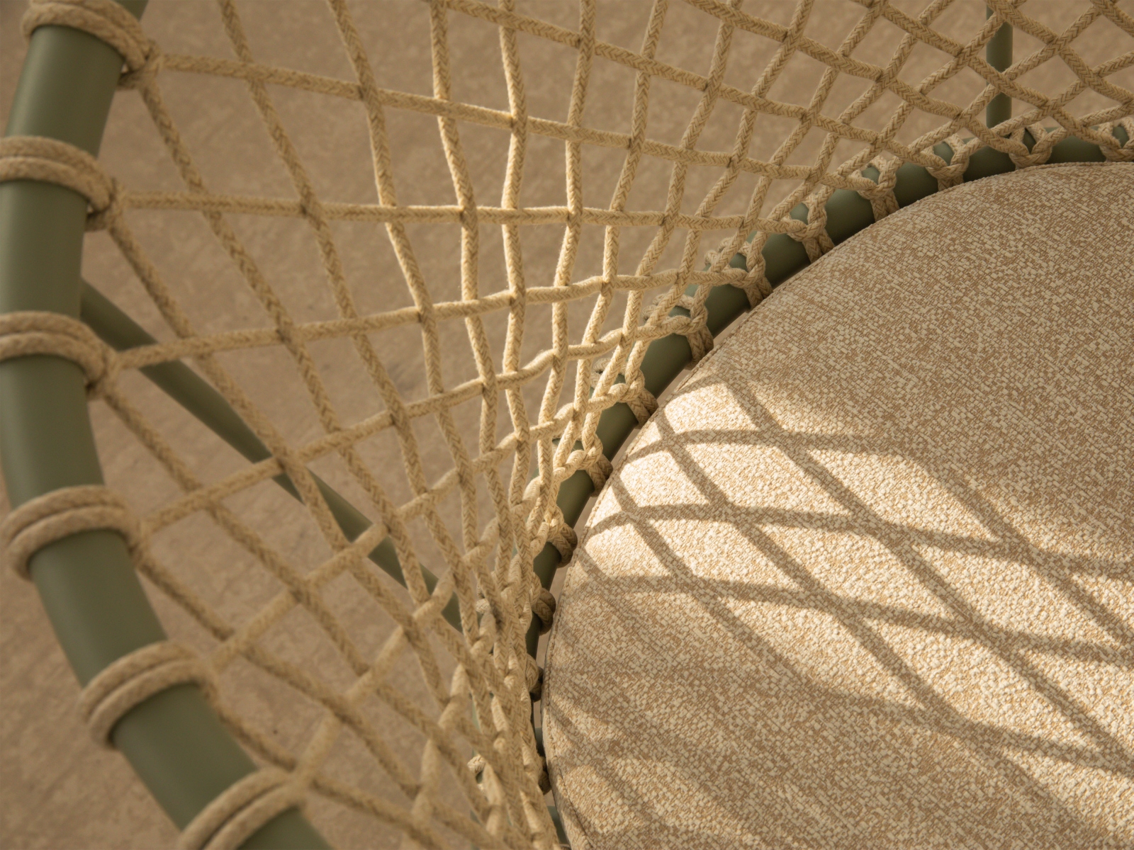 Canar Garden Chair Polyester Cream 60x57x75 cm
