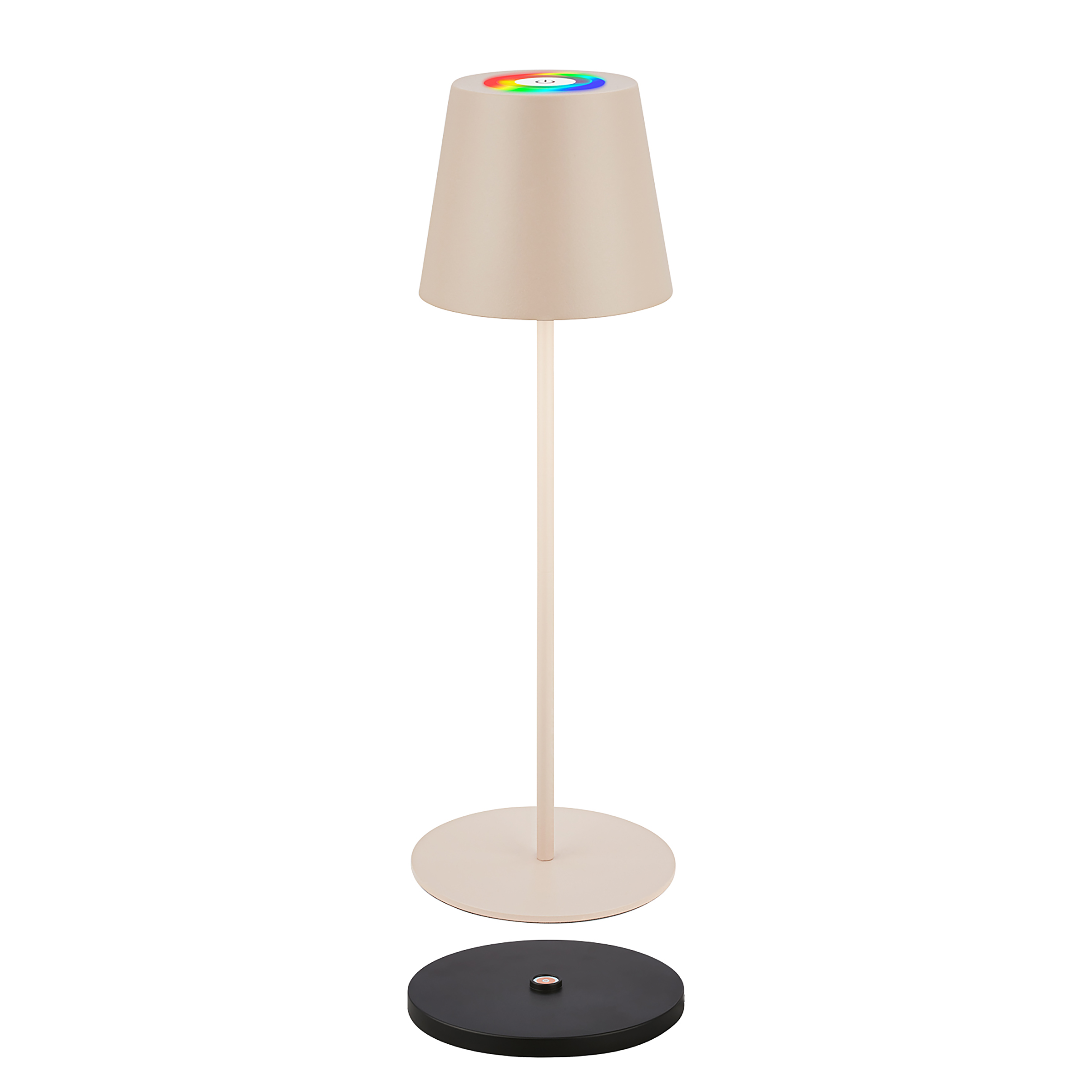 LED Akku Tischleuchte Cilano Kunststoff Beige