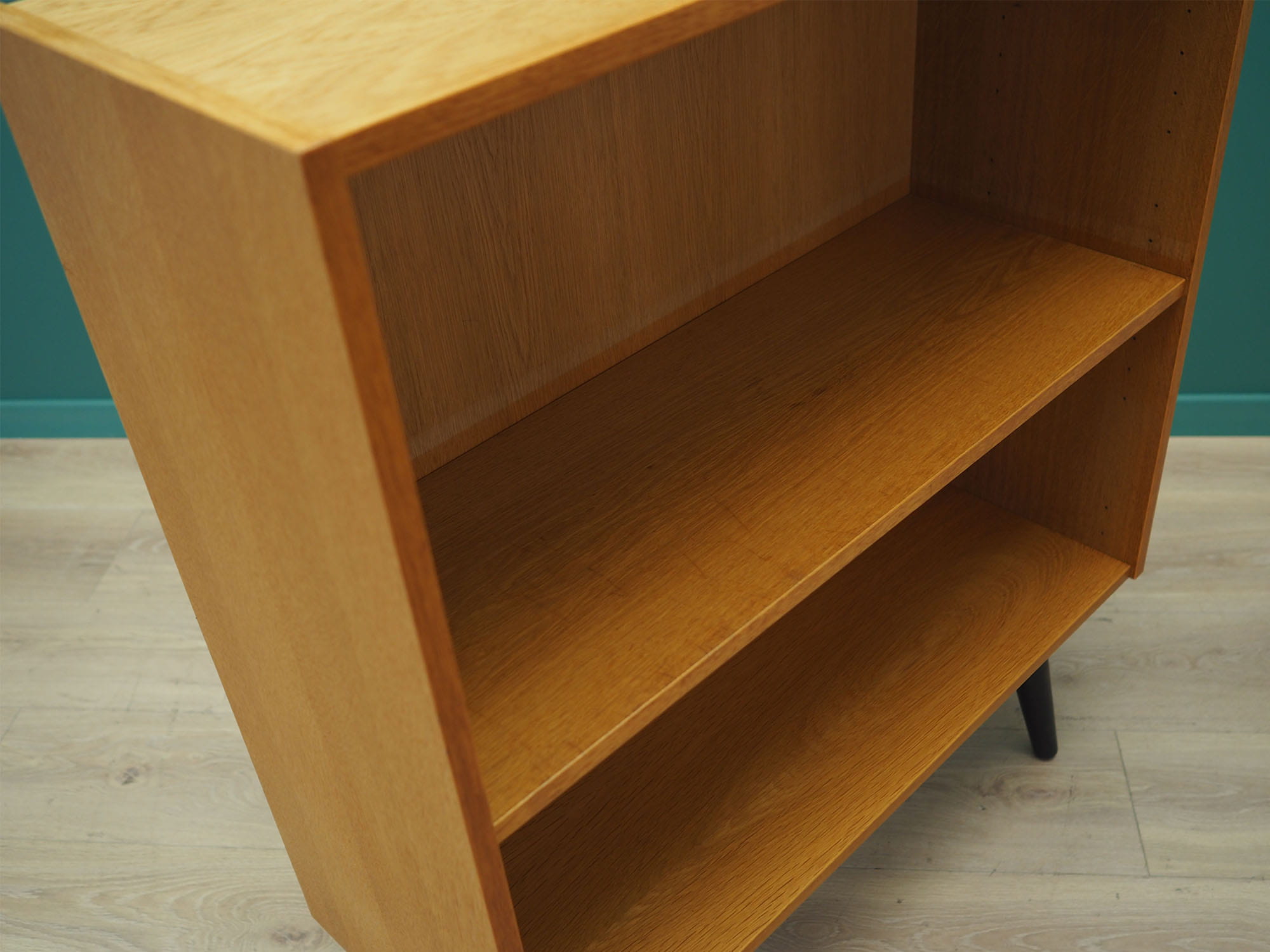 Vintage Bookshelf Ash Wood Brown 1970s