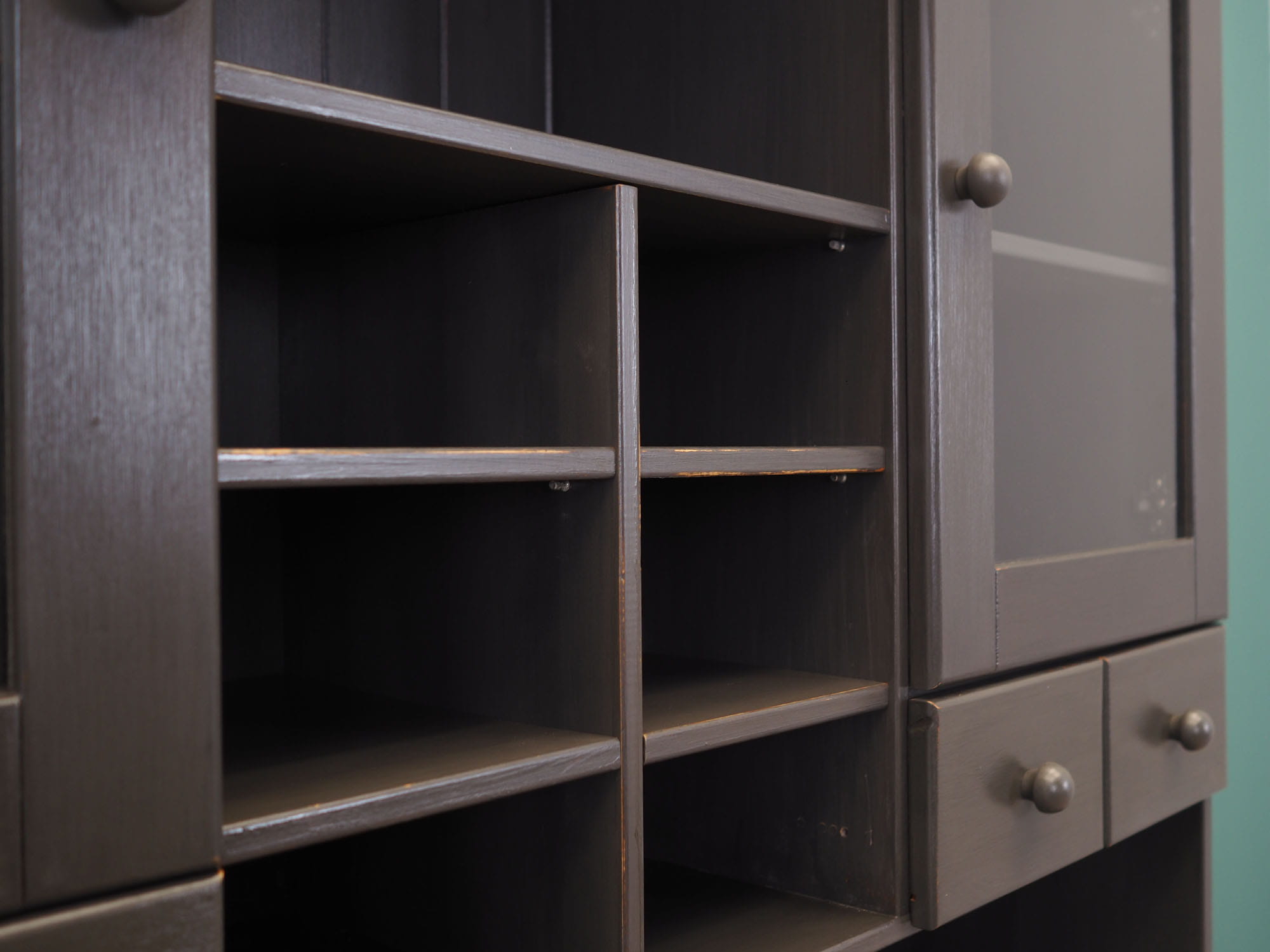 Vintage cabinet Pine grey 1980s