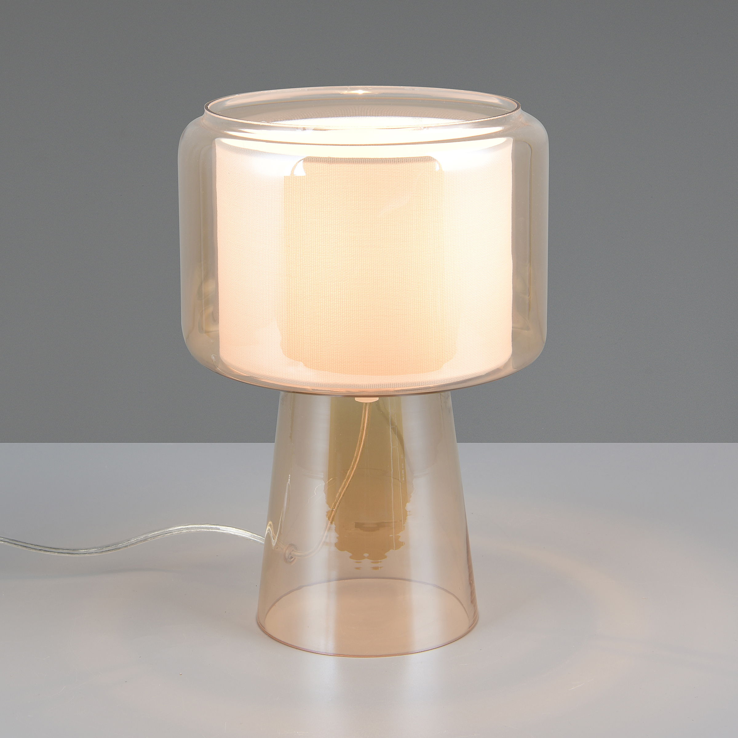 1-Flammig Rocka Tischleuchte Farbglas Orange