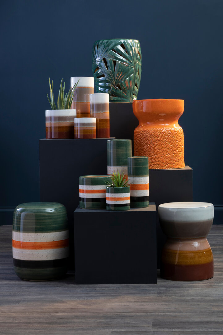 Sorrell Round Side Table Ceramic Green