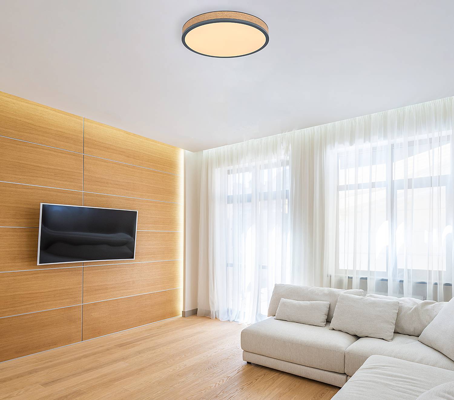 1-Flammig LED-Deckenleuchte Doro Typ E Acrylglas Eisen