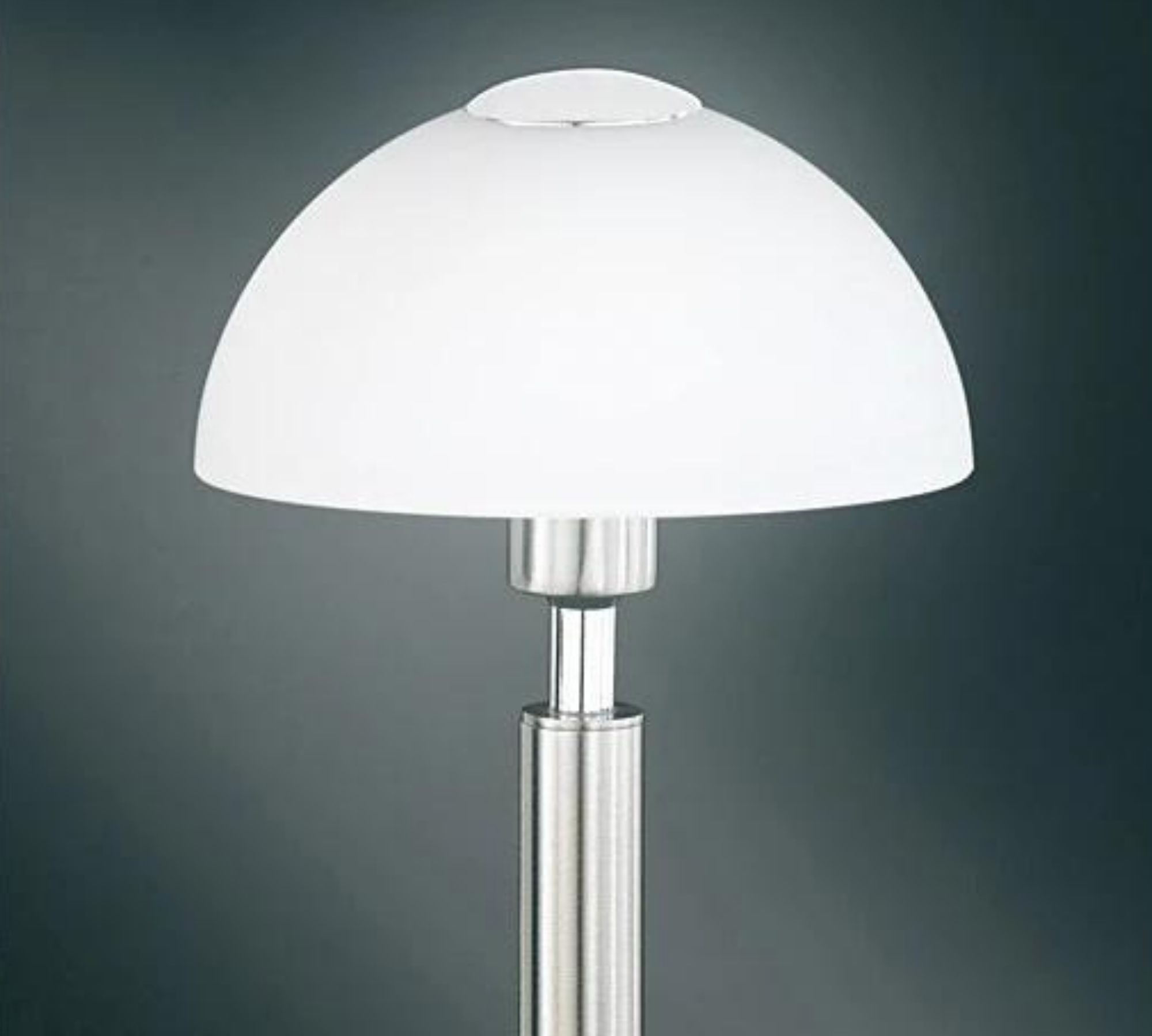 Tischlampe 1-flammig Metall Glas