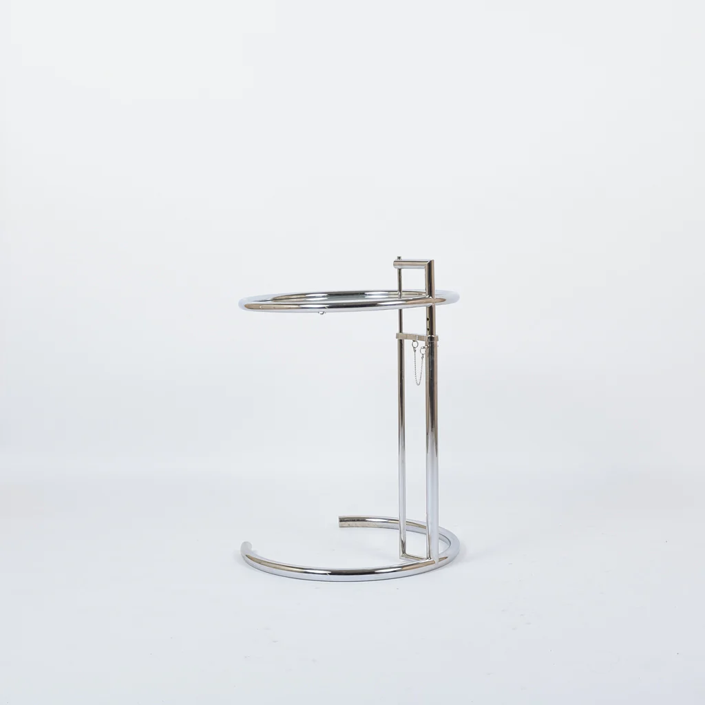 Eileen Gray Adjustable Table E1027 Metall Glas Silber