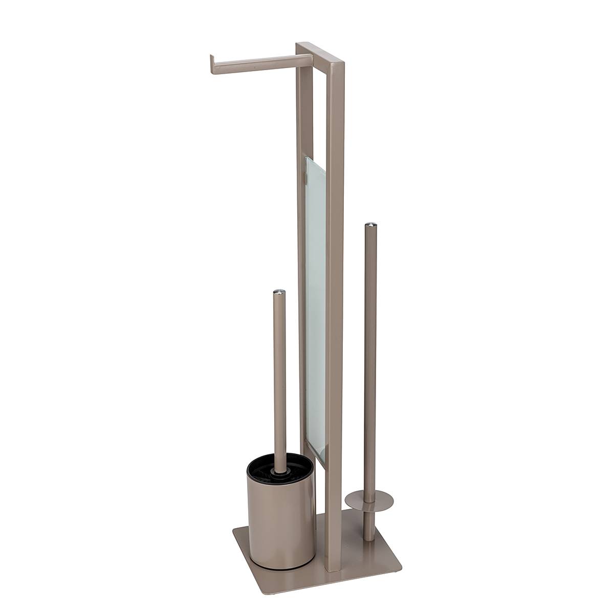 Rivalta toilet brush set steel polypropylene taupe