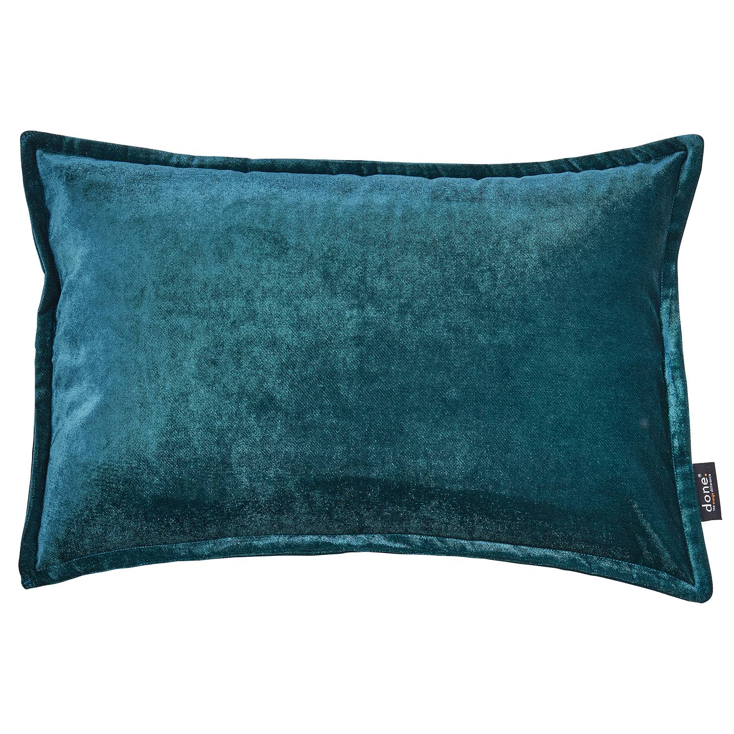 Pillowcase Glam Mixed Fabric Petrol 40 x 60 cm