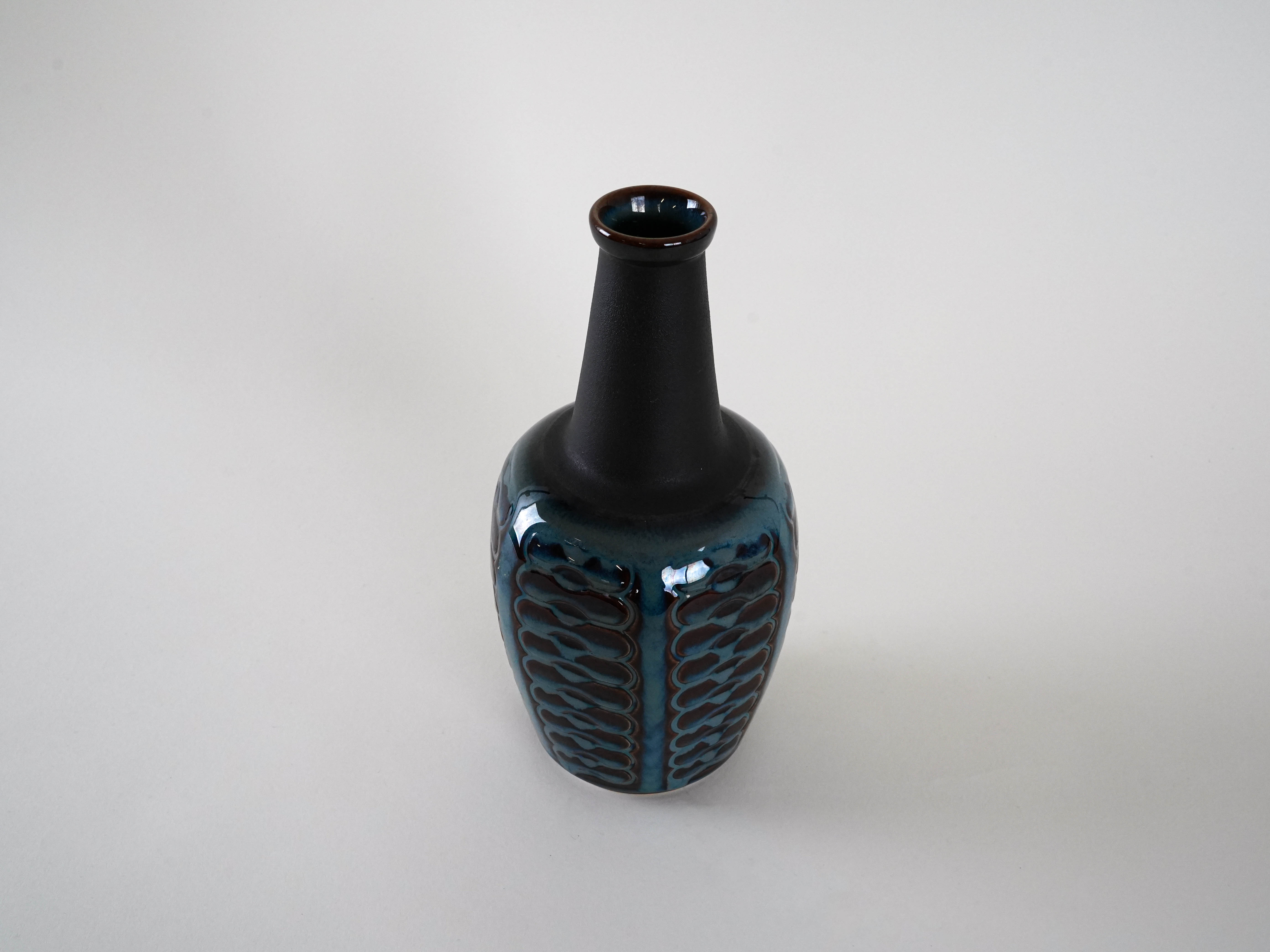 Vase Steinzeug Blau