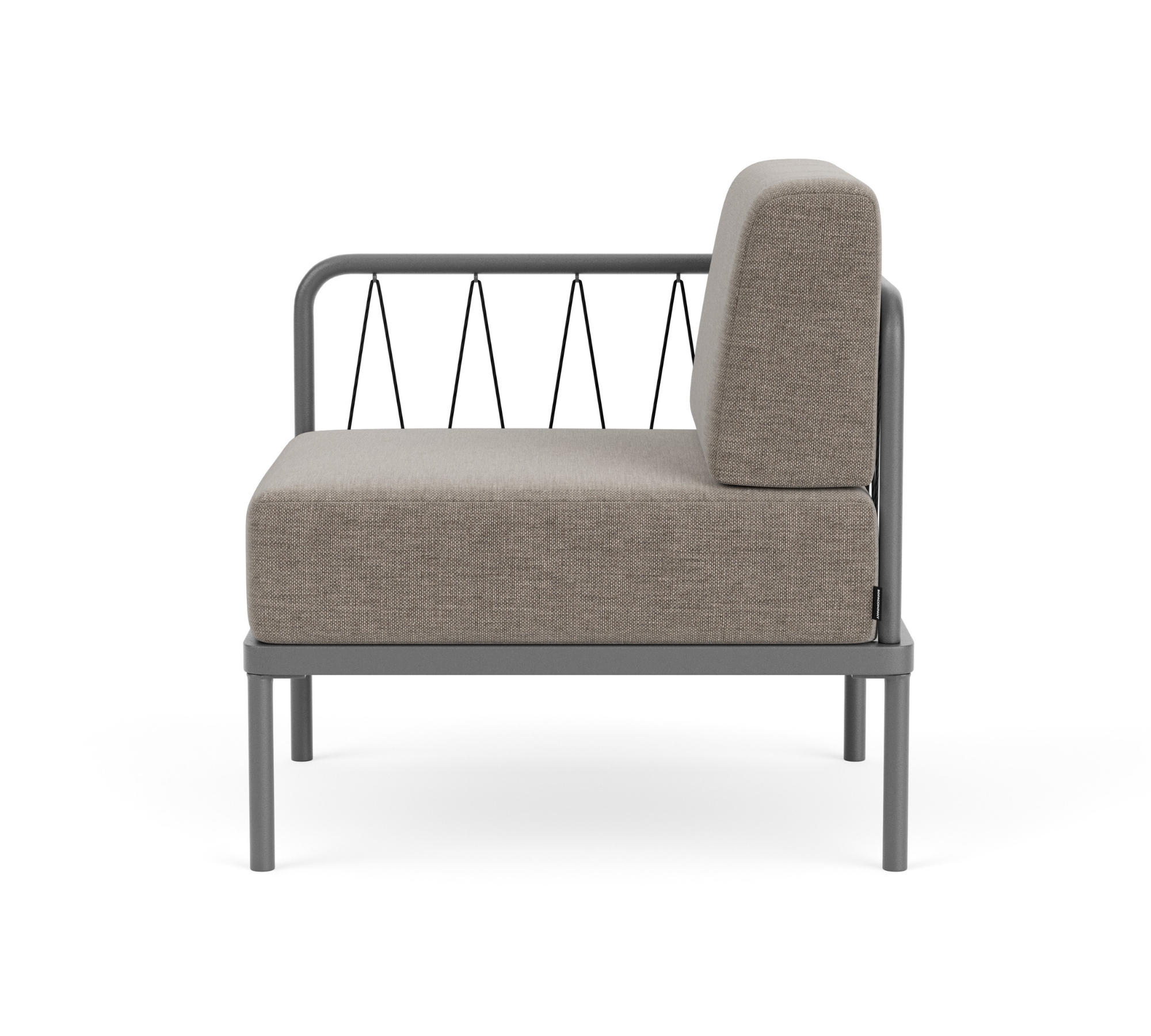 Hadley Outdoor 1-Seater Module Left Sesame