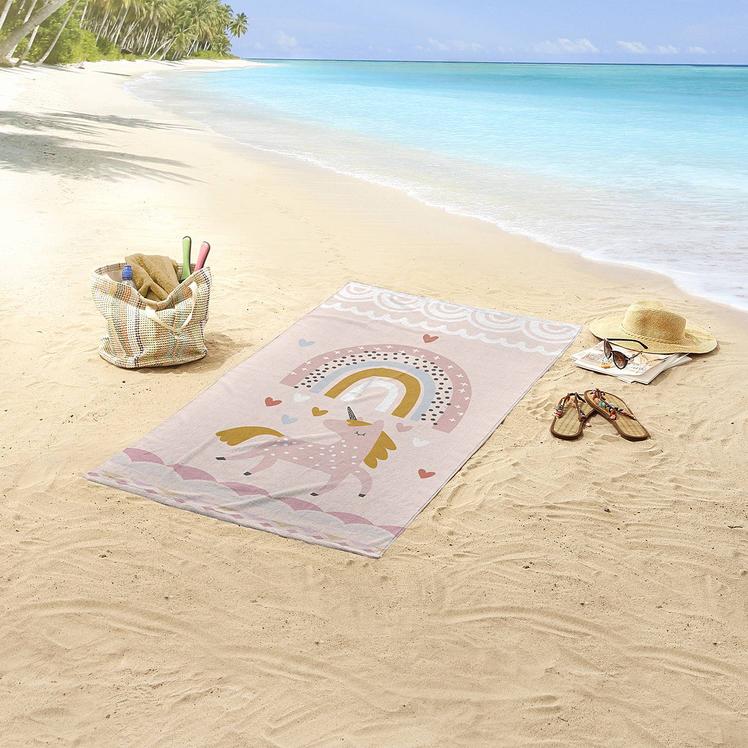 Duschtuch Unilove Polyvelours 75 x 150 cm