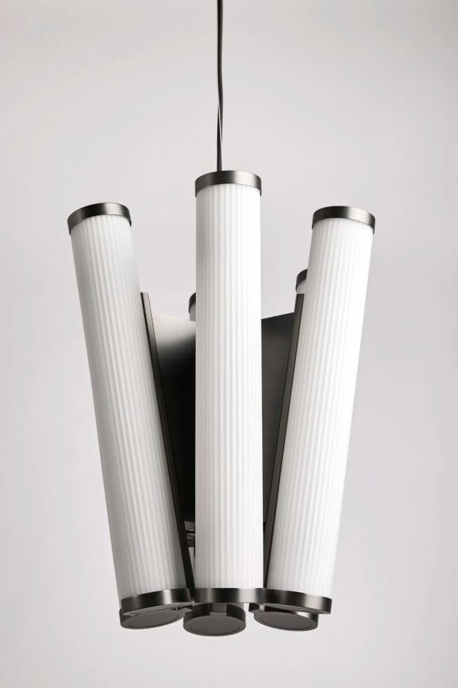 Deco Pendelleuchte Opalglas Eisen Ø40 cm