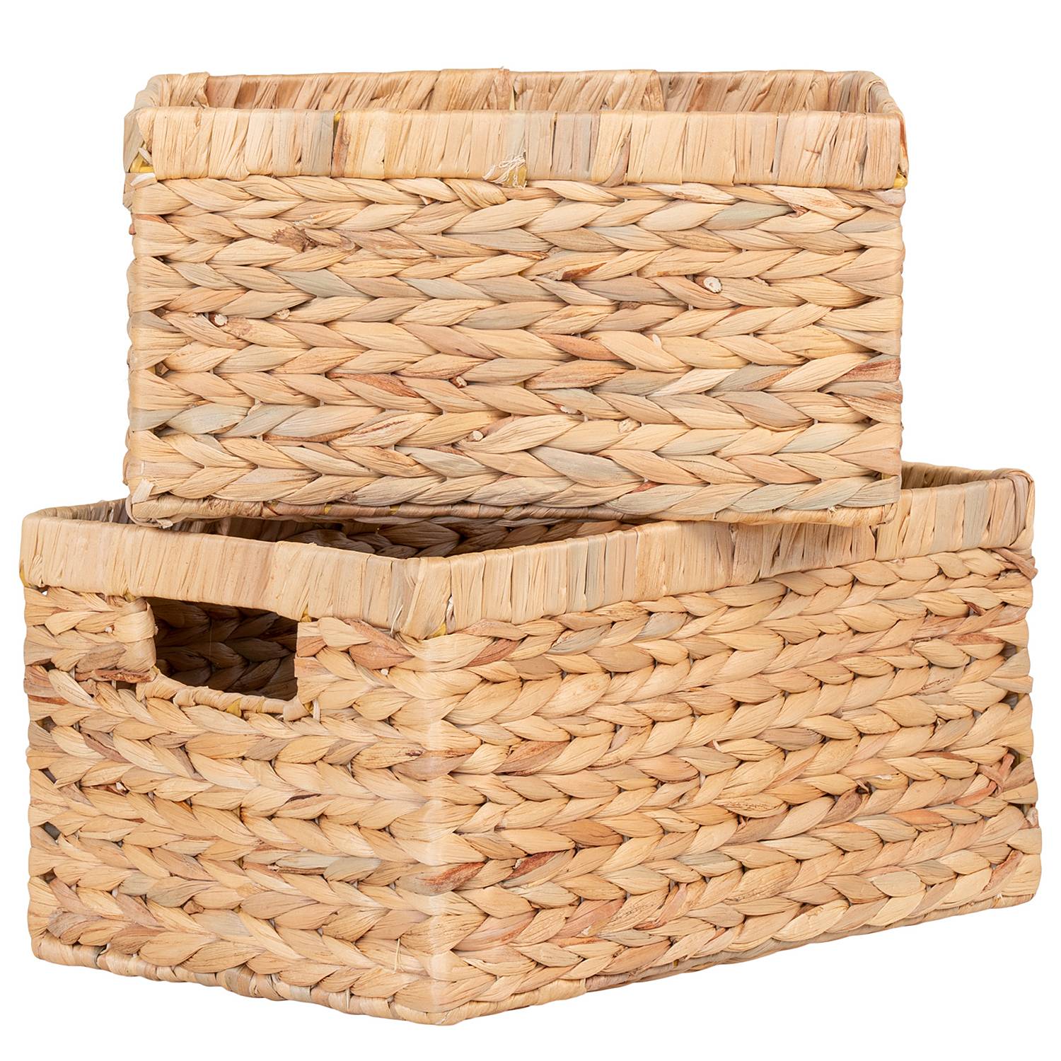 2x Possa Basket Water Hyacinth Brown