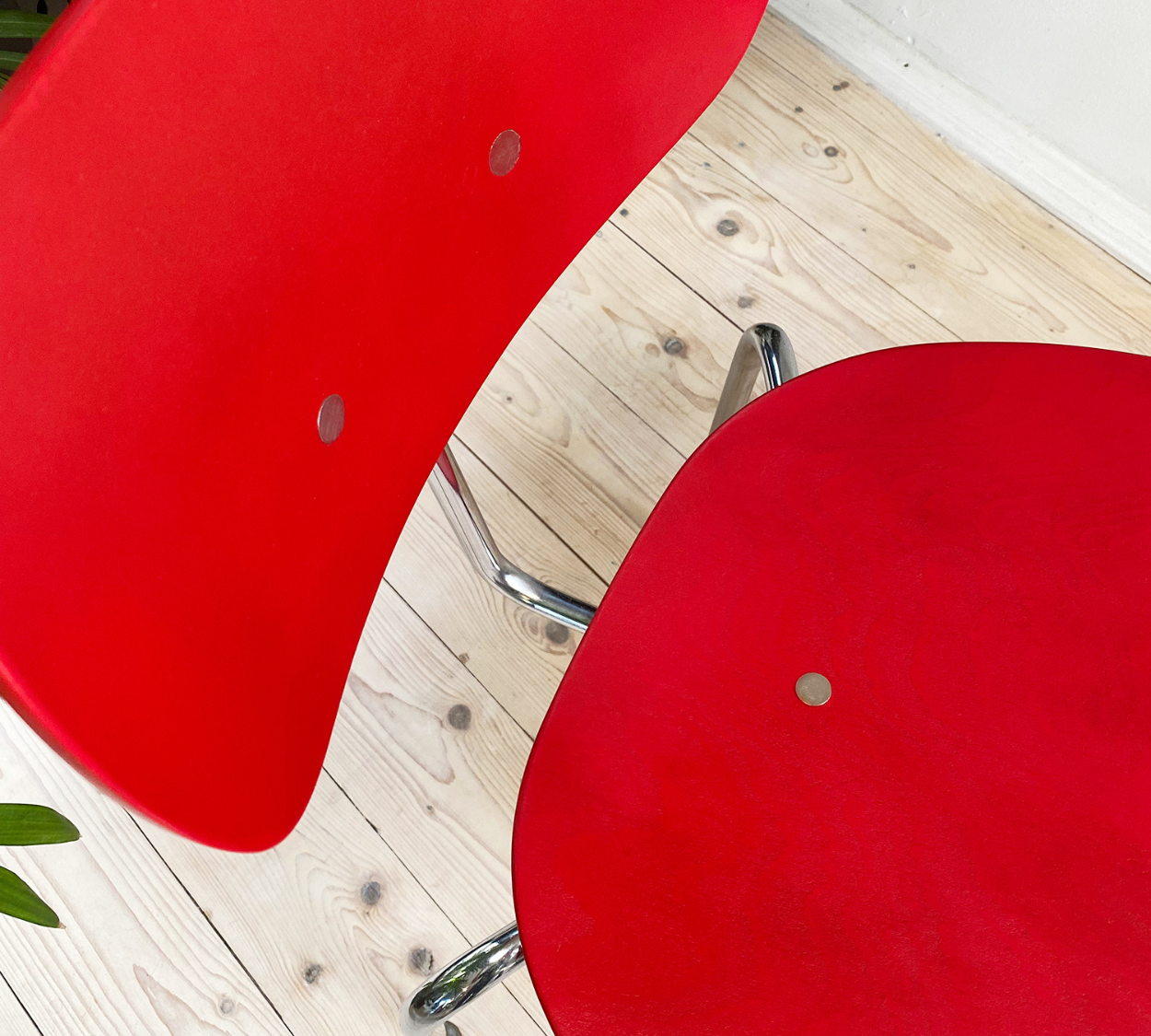 Wilde&Spieth Eiermann SE 68 Stuhl Holz Rot