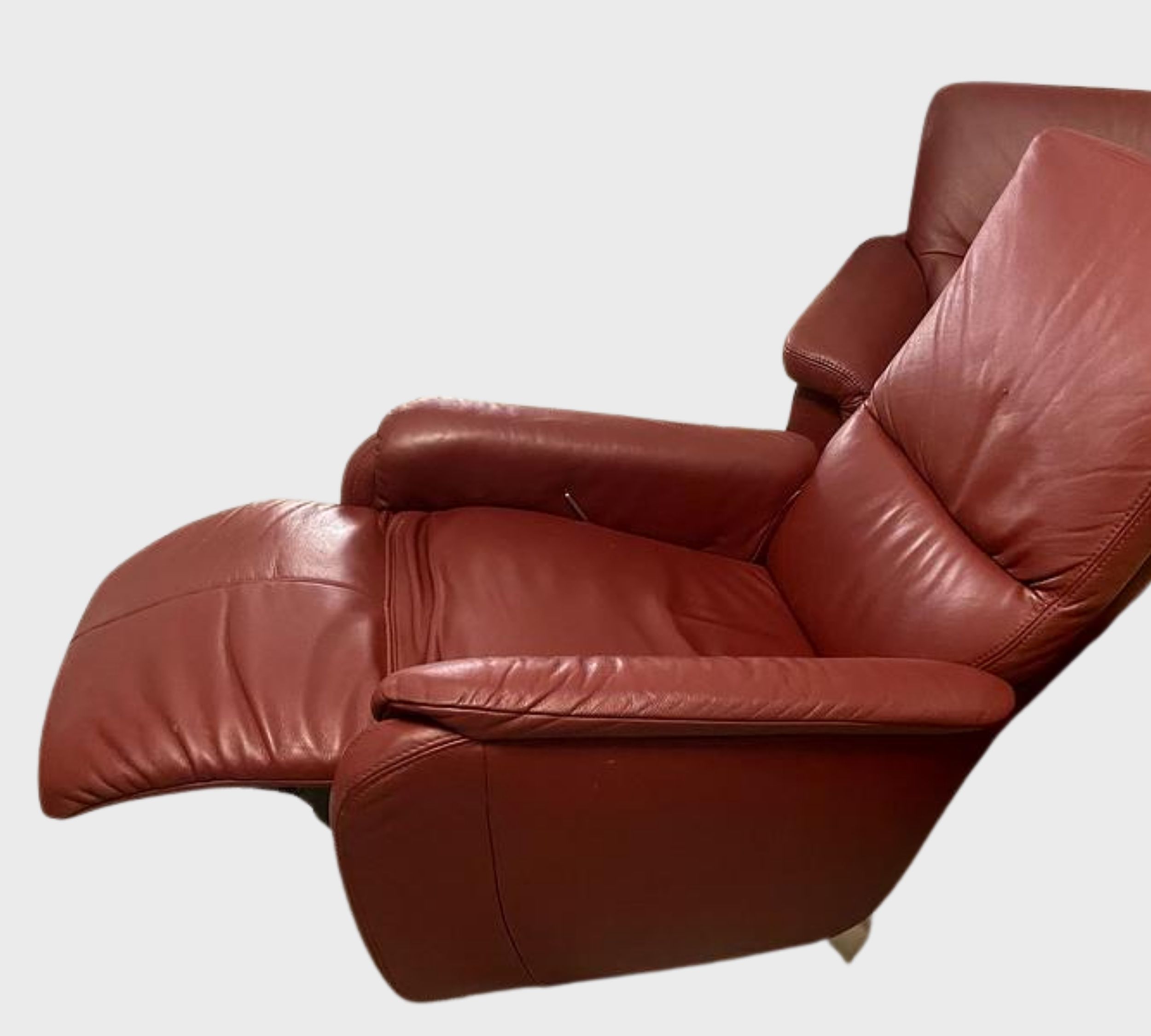 Ecksofa & Sessel Leder Rot