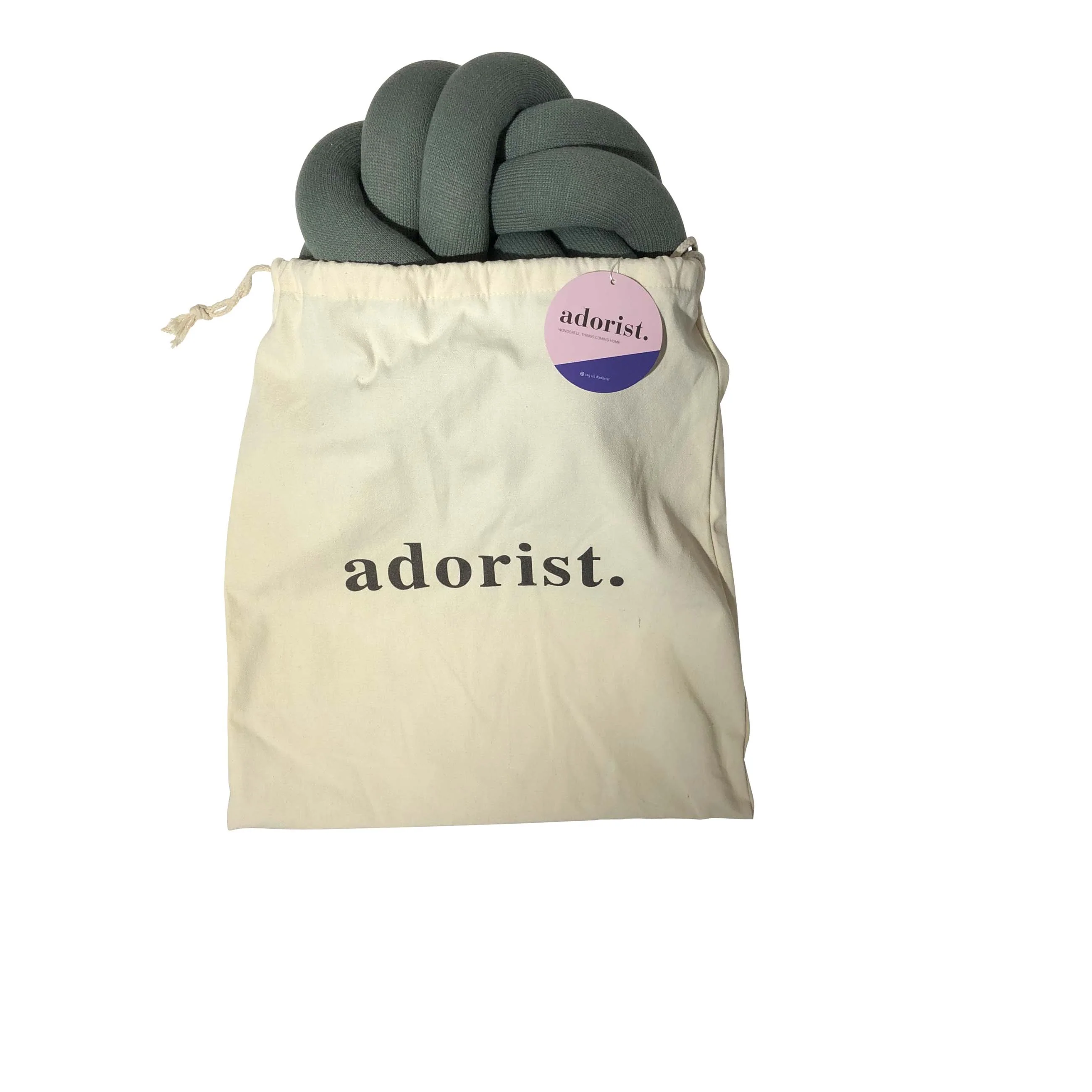 Knoten
Kissen
Textil
Grau