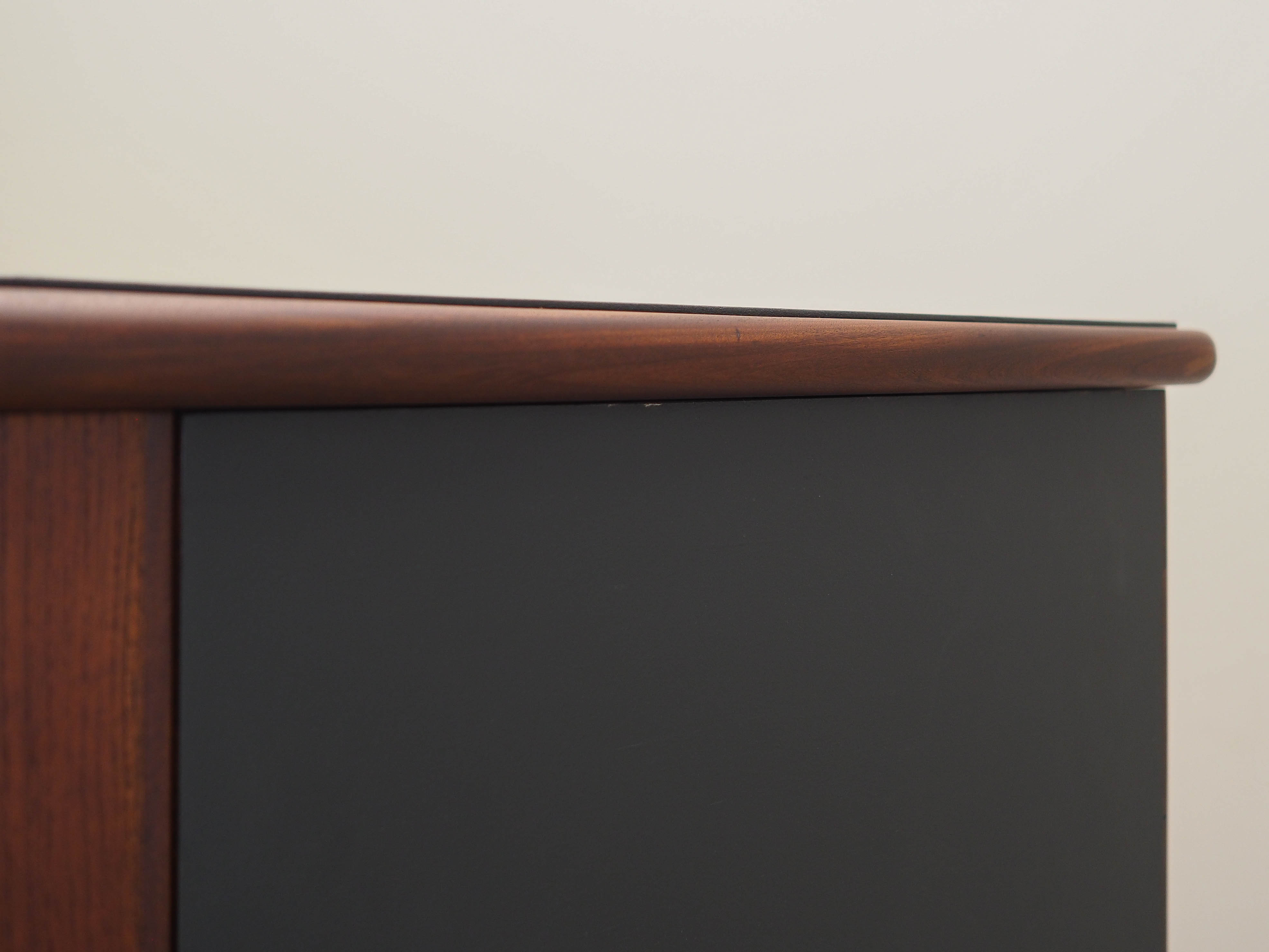 Teak Kleiderschrank 1960er Jahre Grau Braun