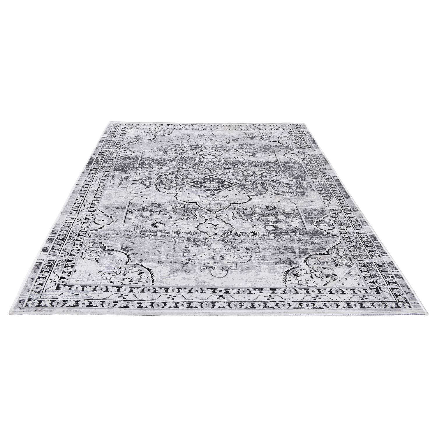 Kurzflorteppich Orelia 105 Silber 75 x 150 cm