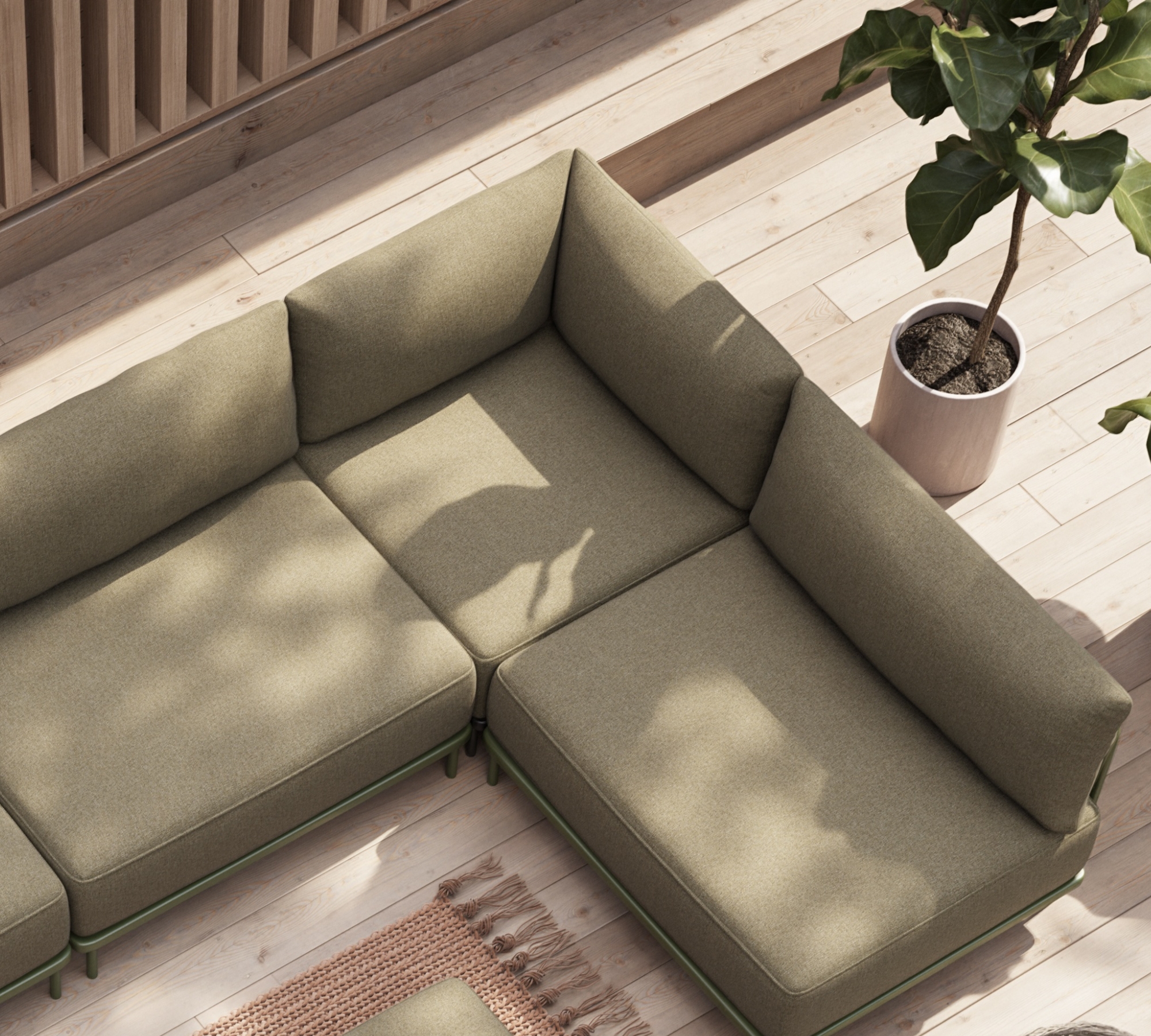 Vincent Outdoor Eckmodul Clary Sage Green