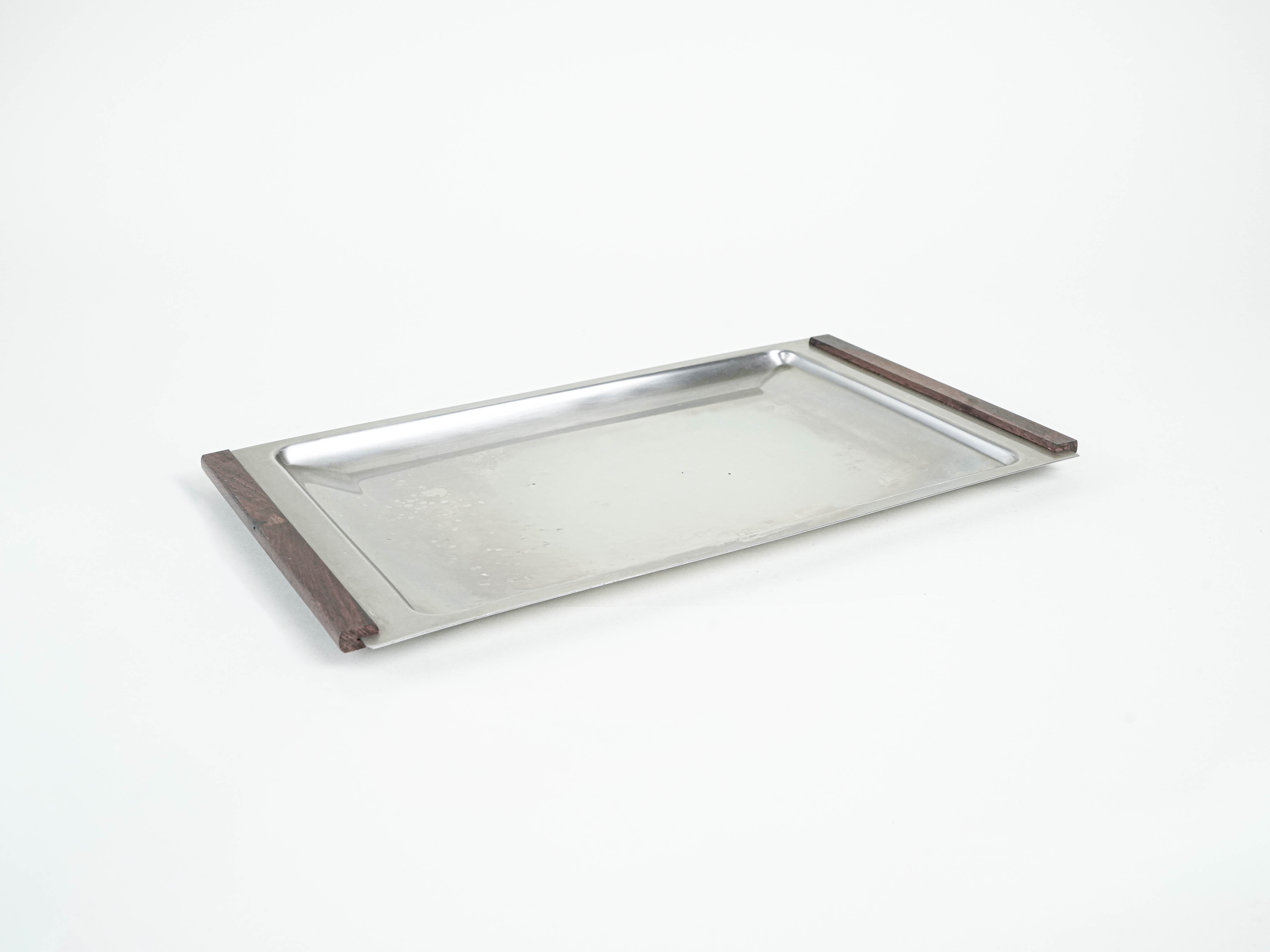 Stainless steel tray 1970s