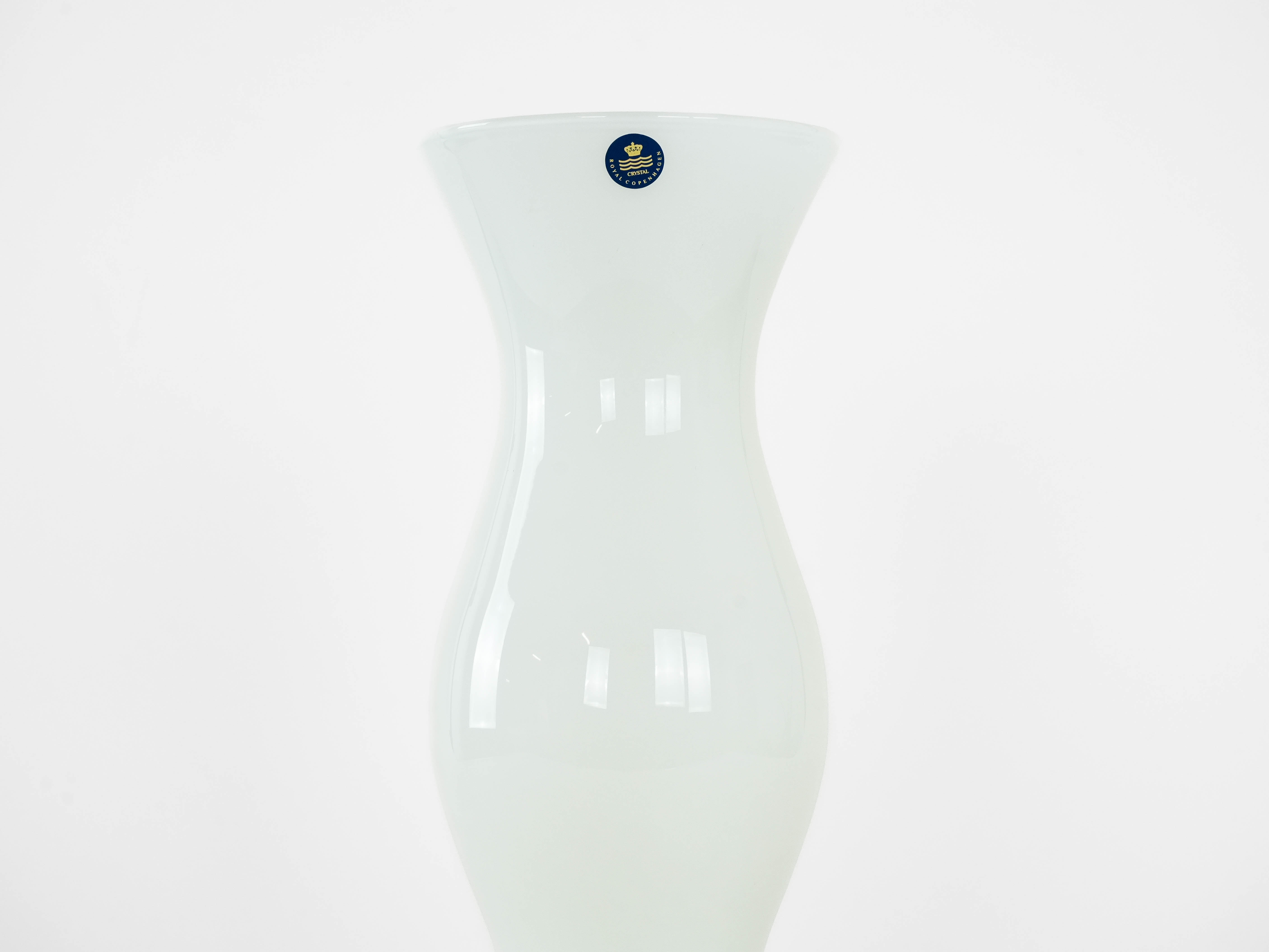 Glass vase White 1970s