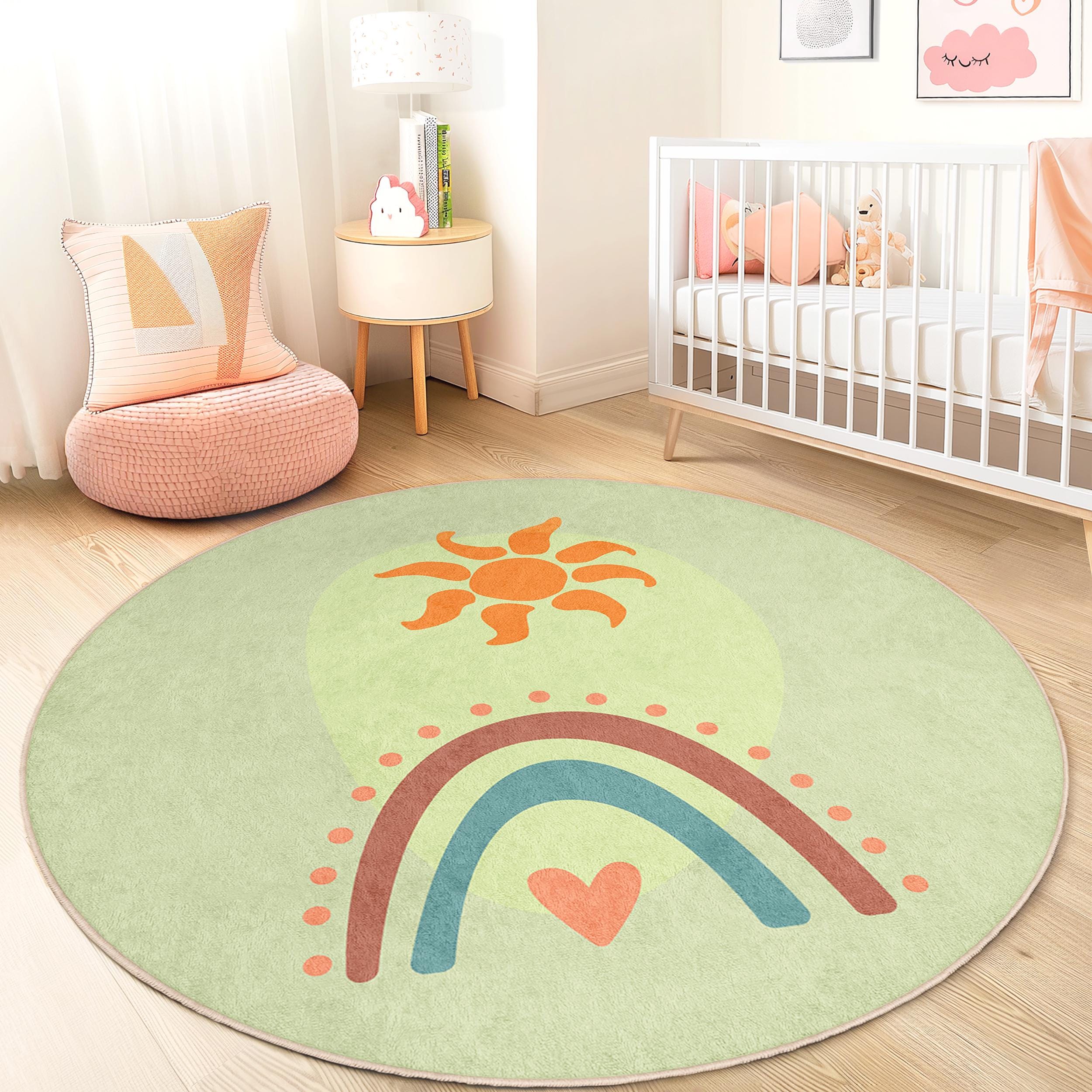 Tappeto per bambini Raggio di sole Arcobaleno Multicolore Ø180cm