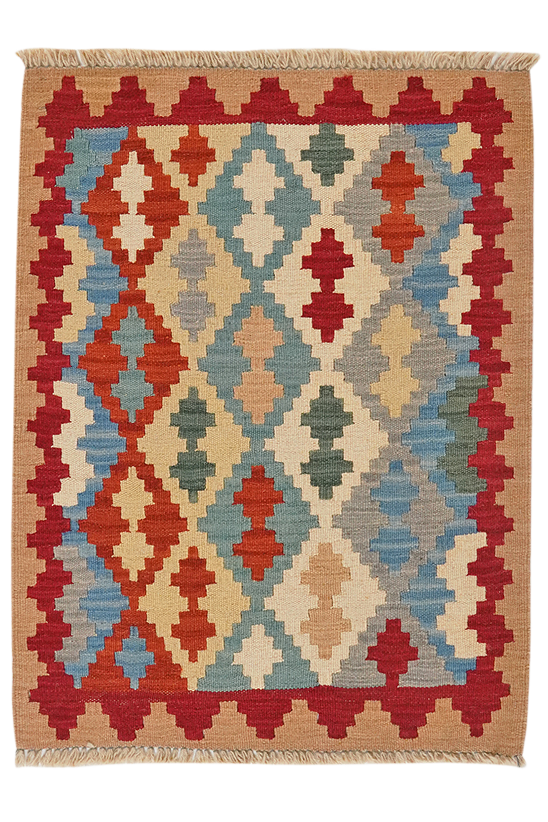 Kilim Gashgai Teppich Wolle Mehrfarbig