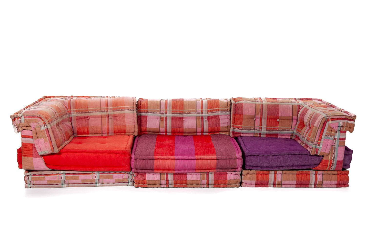 Vintage Hans Hopfer Mah Jong Modulares Sofa Mehrfarbig