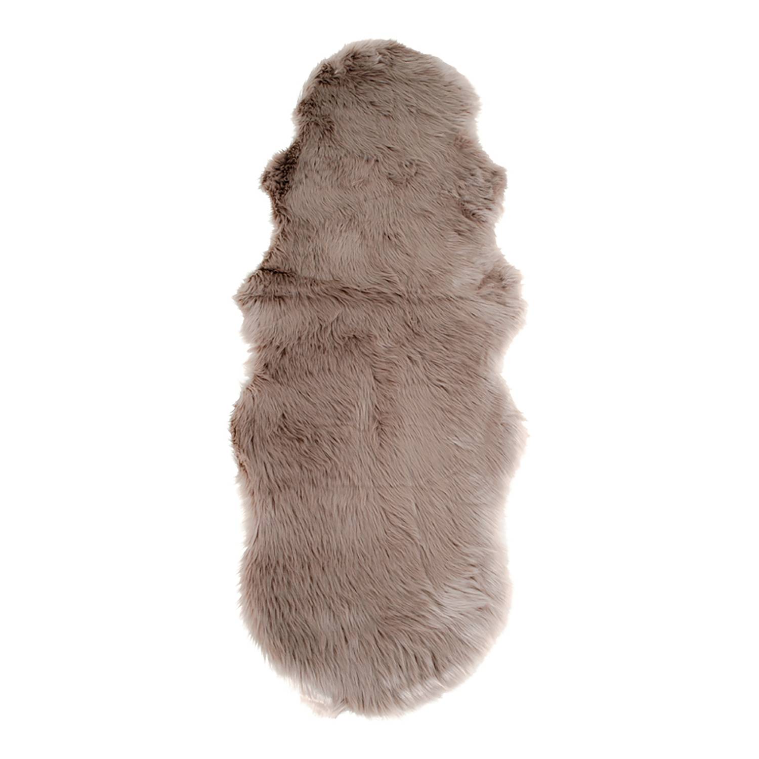 Fellteppich Lambskin Artificial II Polyester Hellbraun