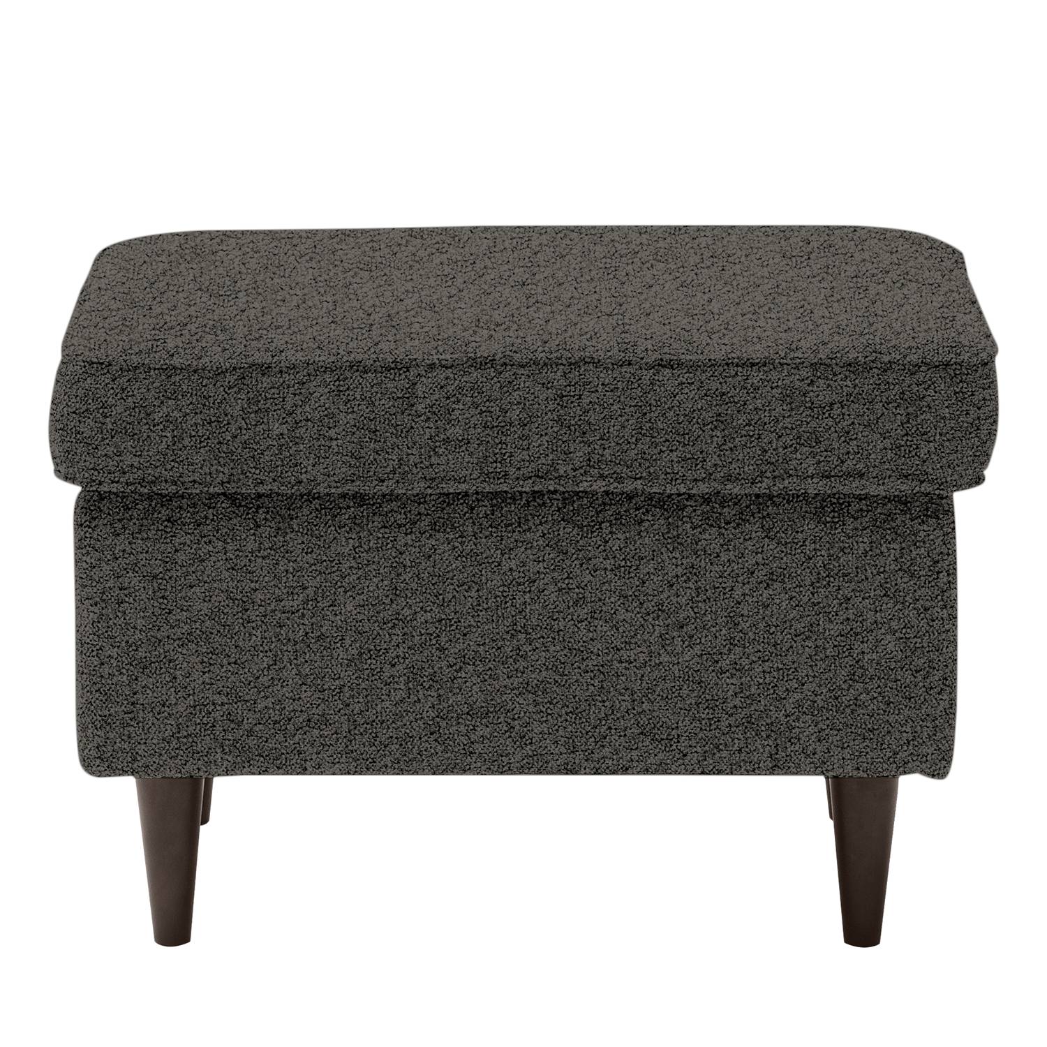 Polsterhocker Marson Teddystoff Anthrazit