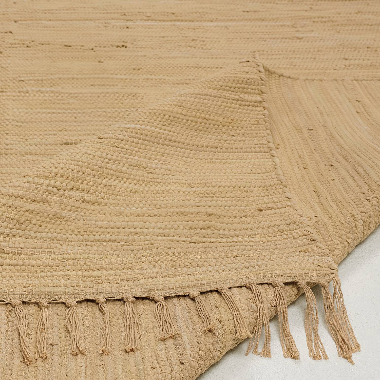 Happy Cotton Teppich Baumwolle Beige 40 x 60 cm