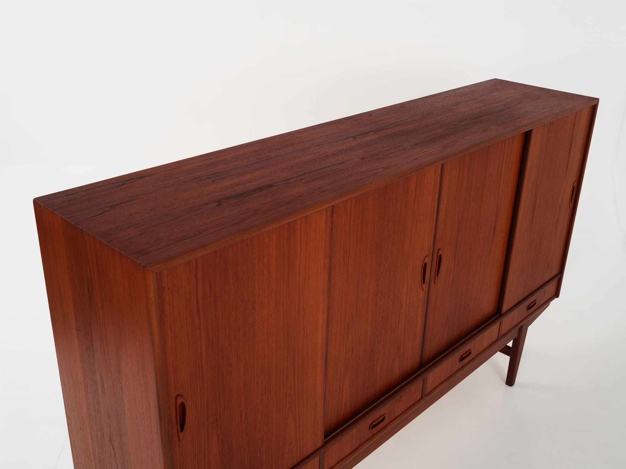 Vintage Highboard Teakholz Braun 1970er Jahre