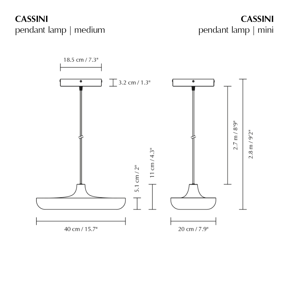 Cassini Pendelleuchte Medium Schwarz