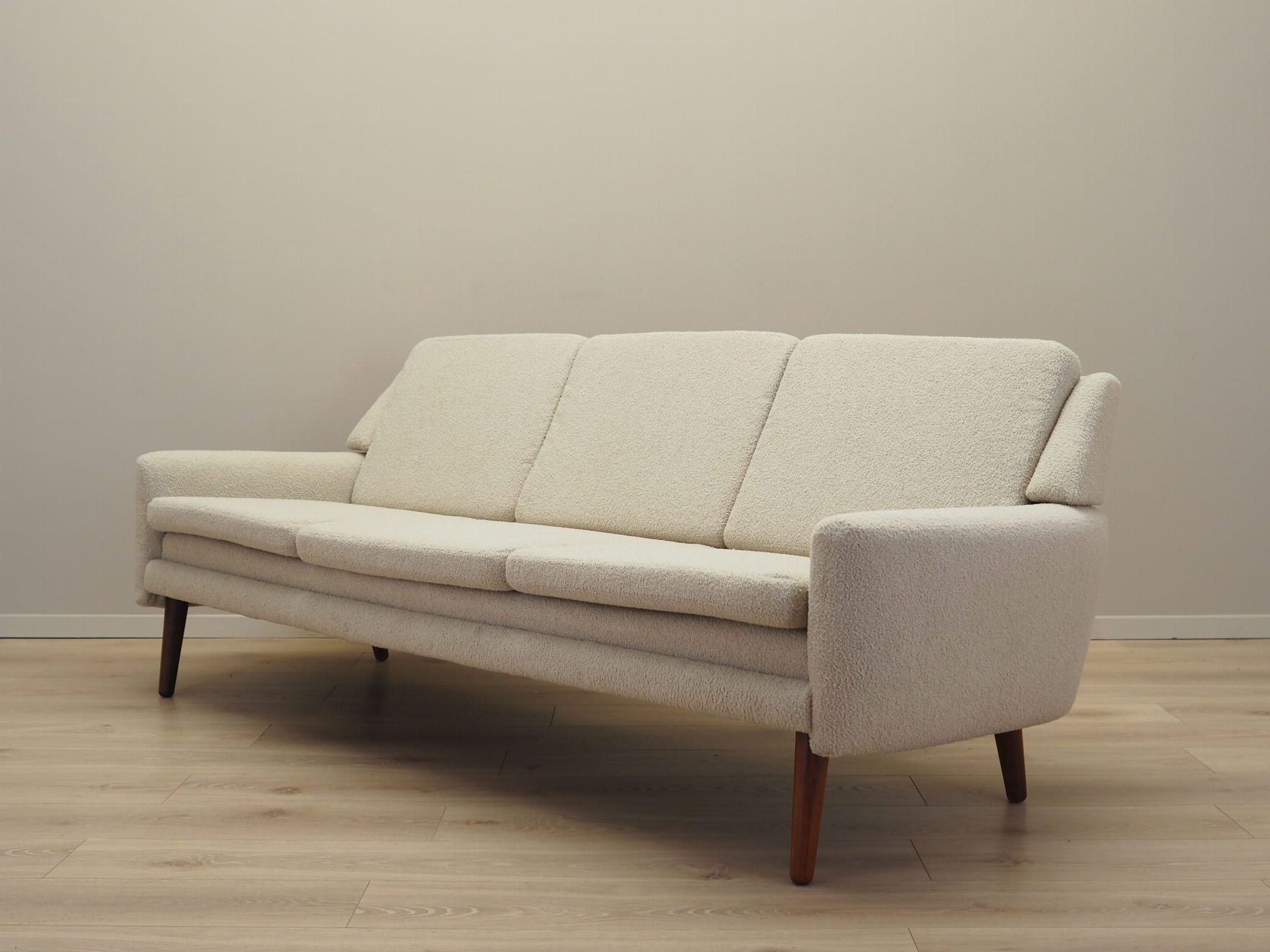 Sofa Textil Creme 1970er Jahre