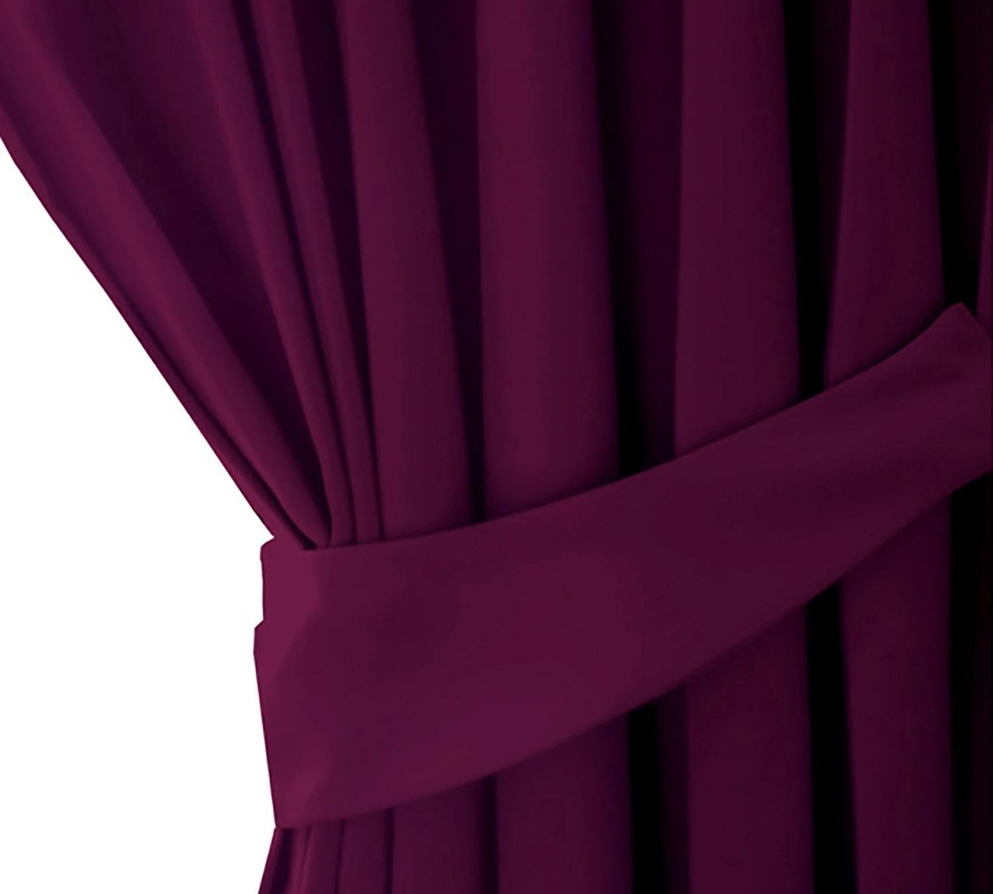 Vorhang mit Kräuselband Textil Violett