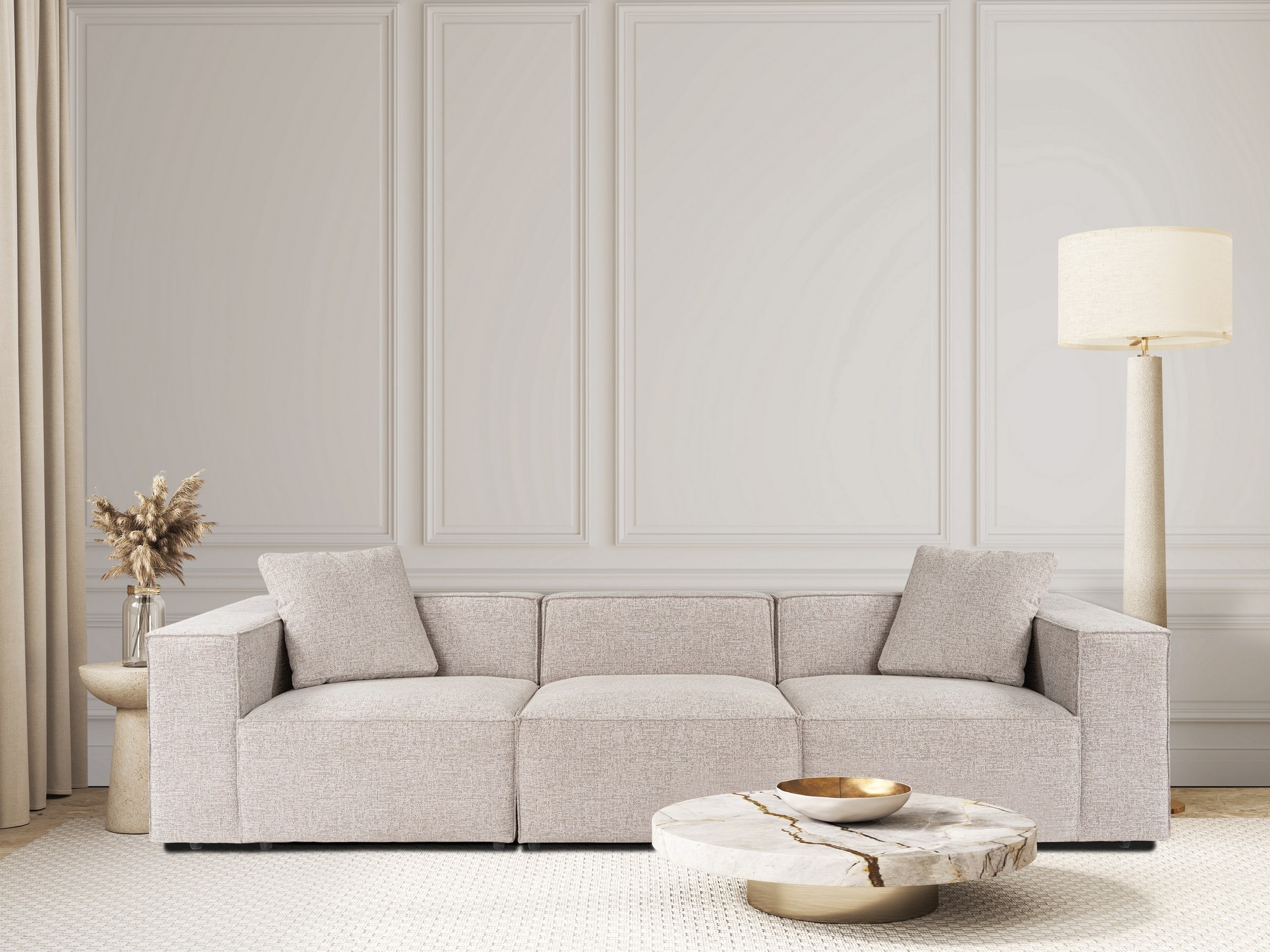 Emma Sofa 3-Sitzer  Mokka