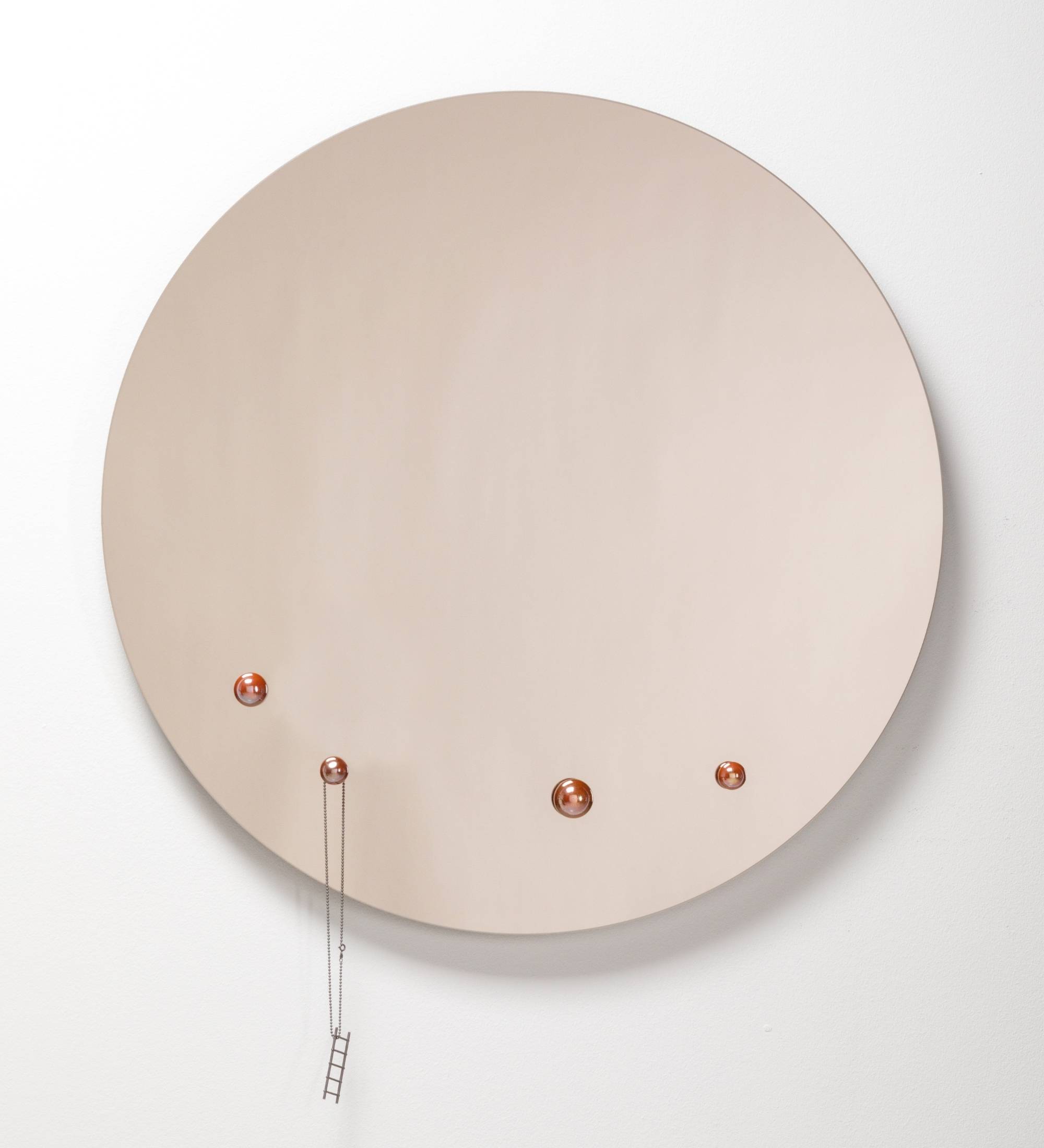 Spiegel mit Haken Rund Bronze 70cm