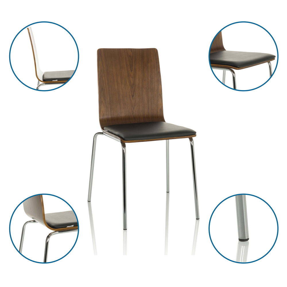 PERIA Sedia Legno Noce