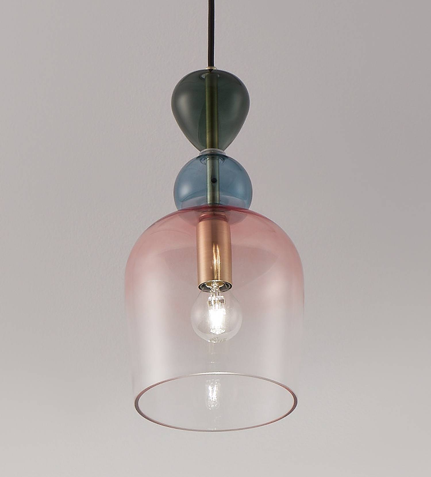Murano Typ B Pendelleuchte Aluminium 1-flammig