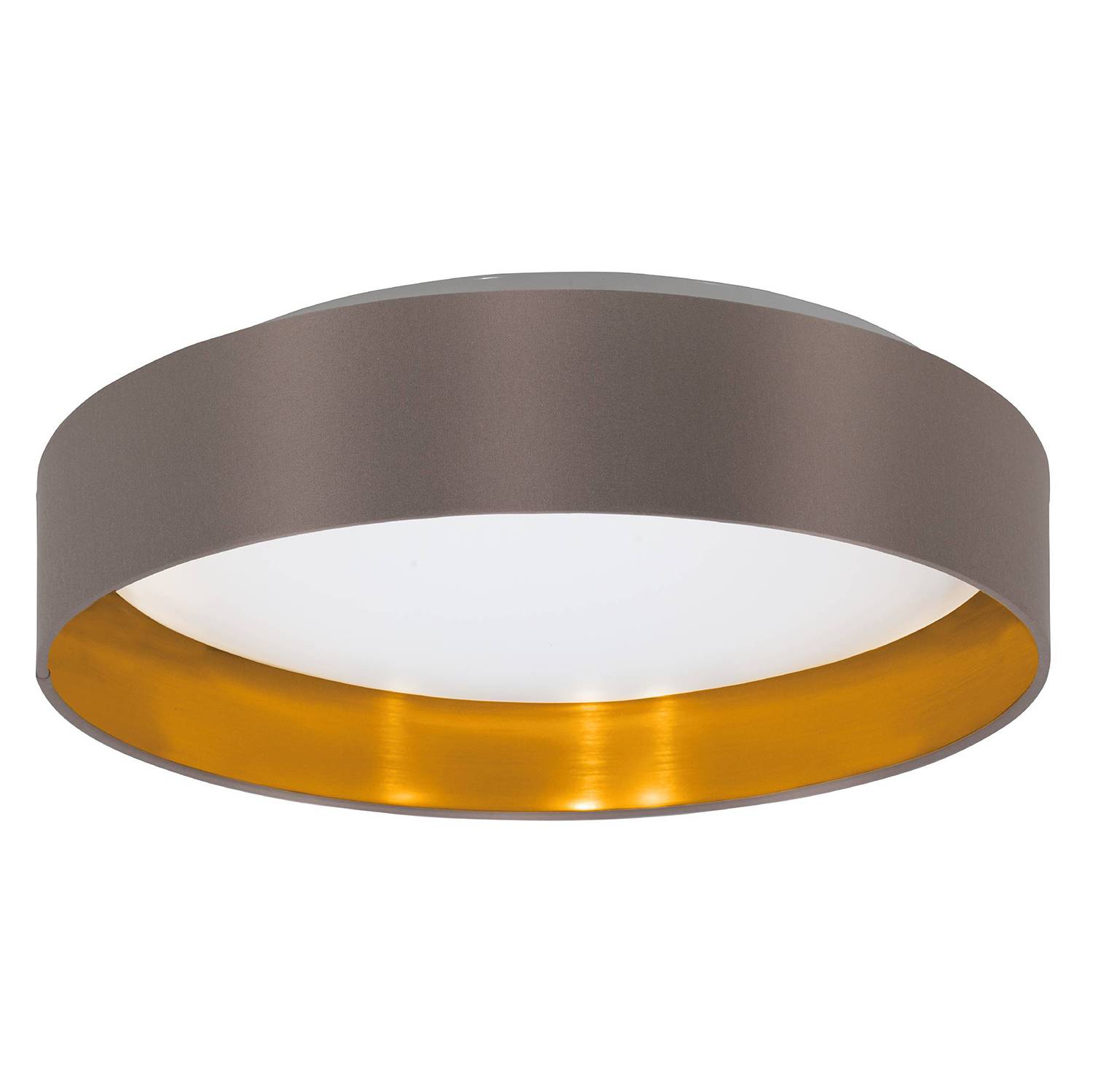 LED-Deckenleuchte Maserlo IV Mischgewebe Stahl