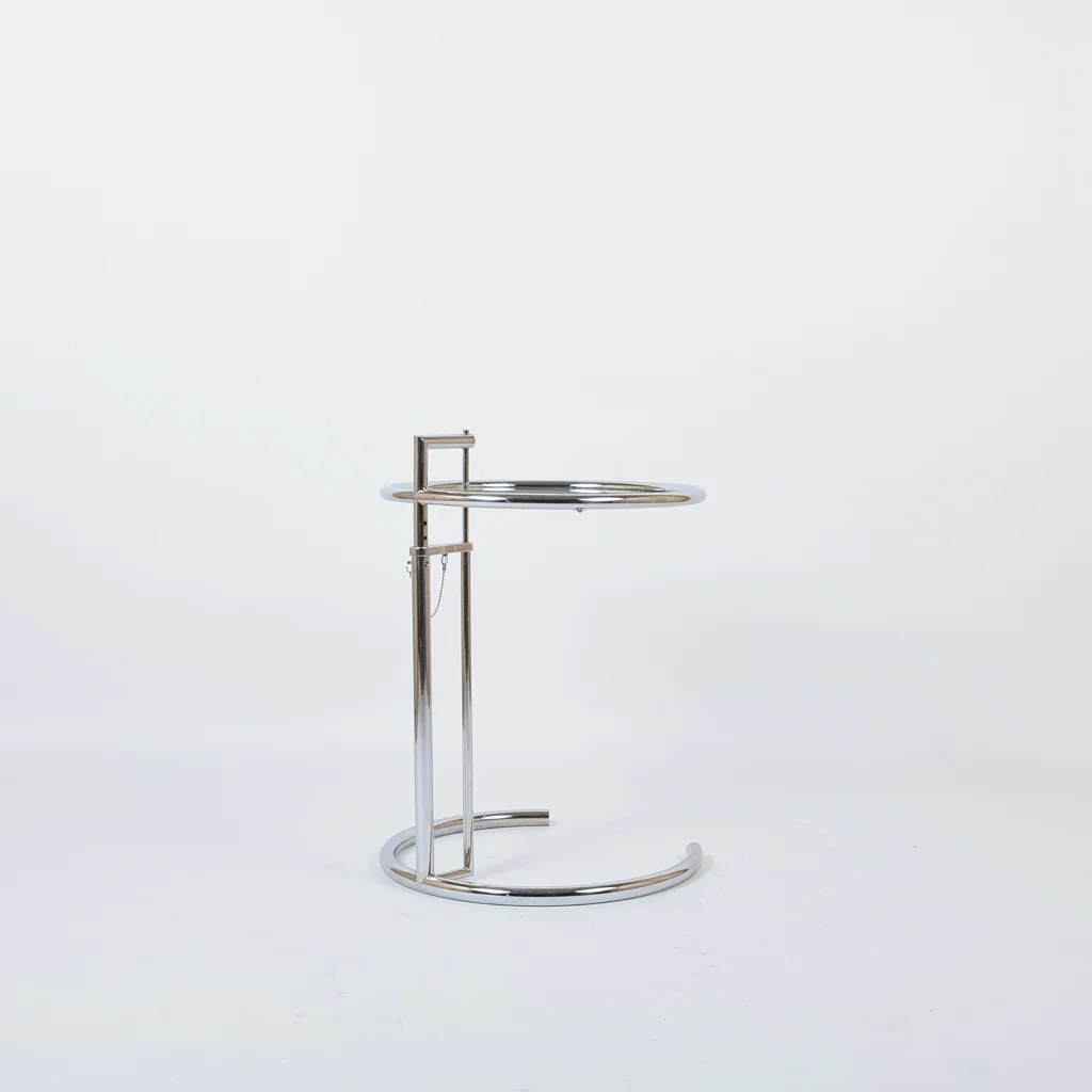 Eileen Gray Adjustable Table E1027 Metall Glas Silber