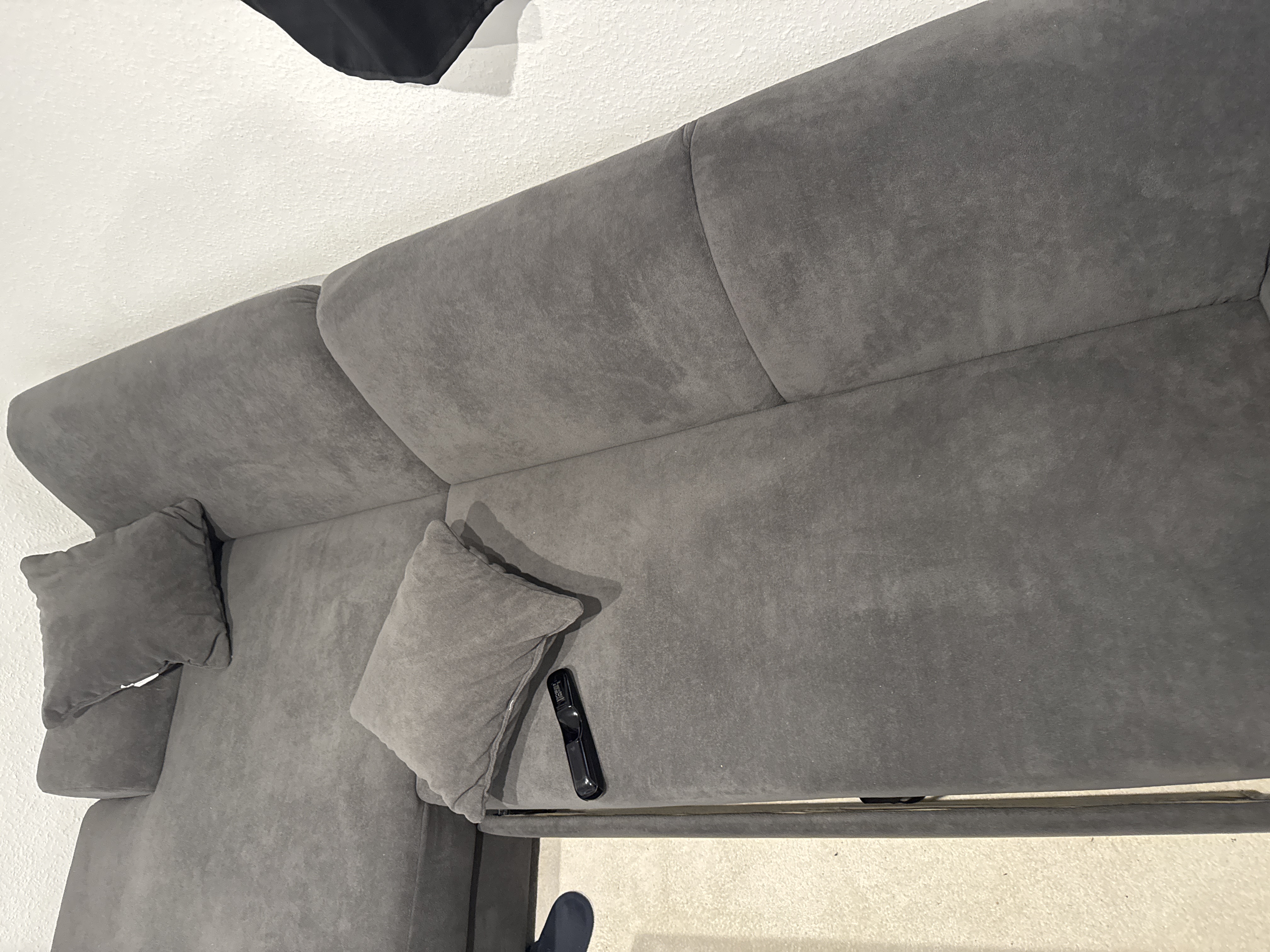 Corner sofa with sleeping function Grey