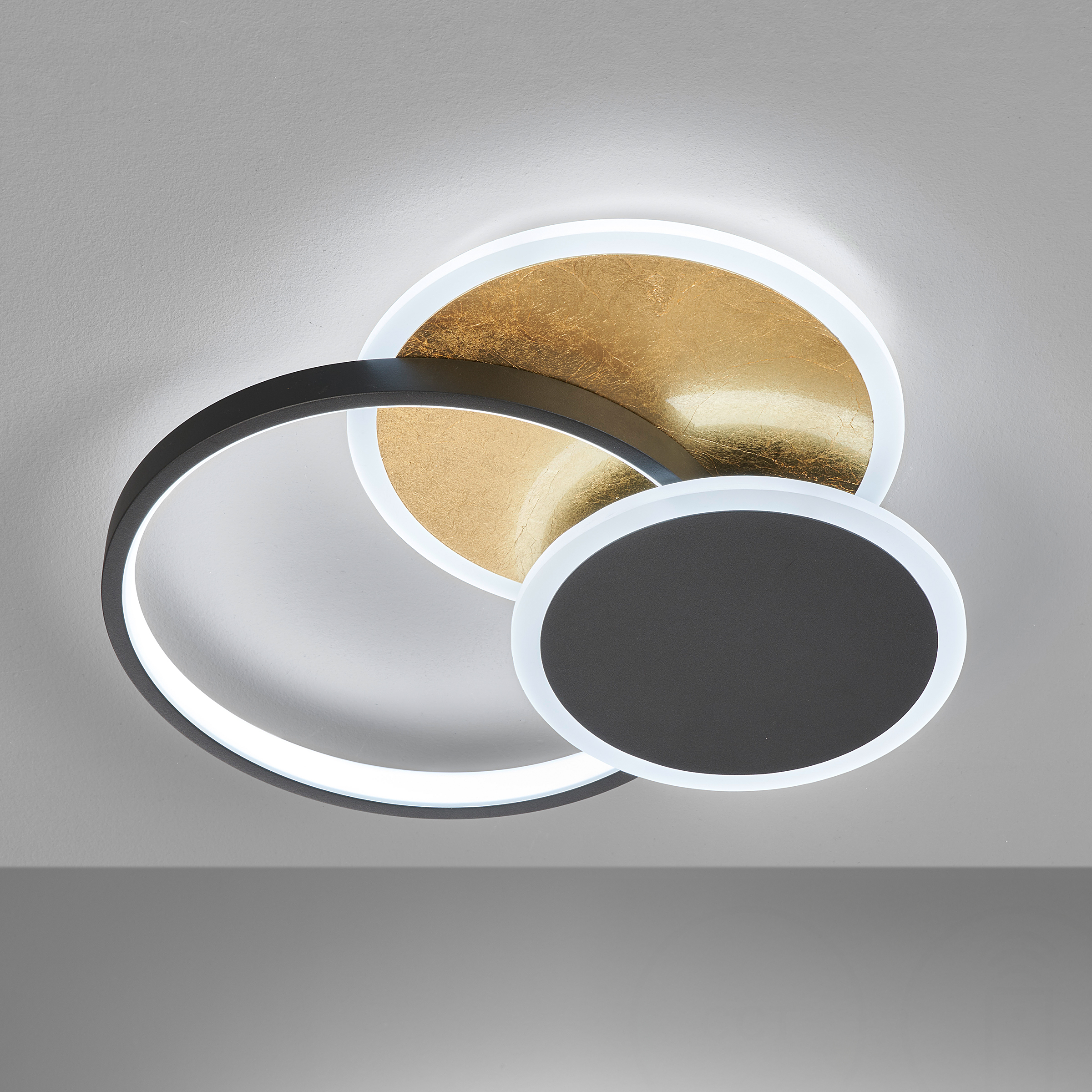 Tomo LED-Deckenleuchte Rund Eisen 1-flammig
