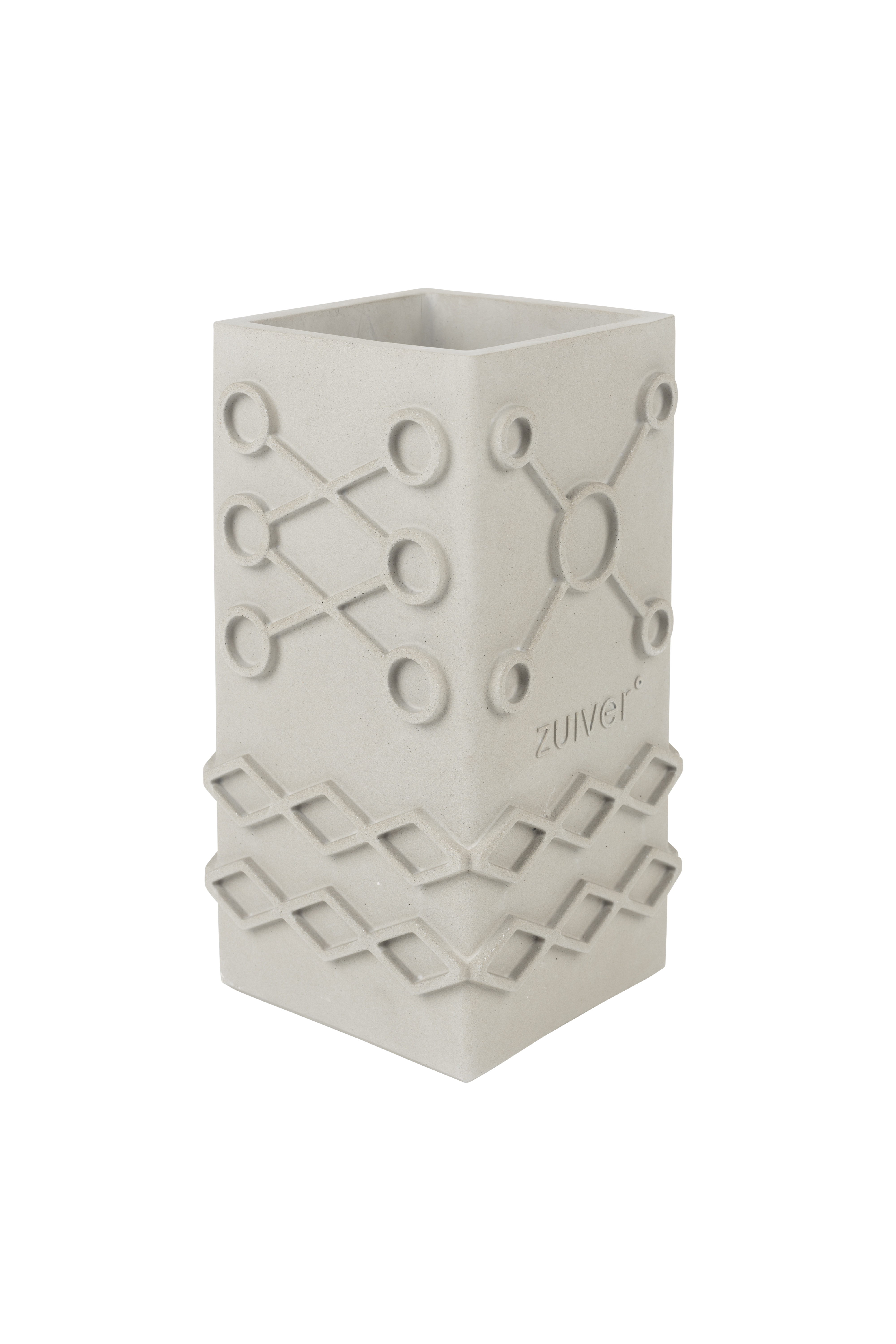 Graphic Vase Concrete Grey