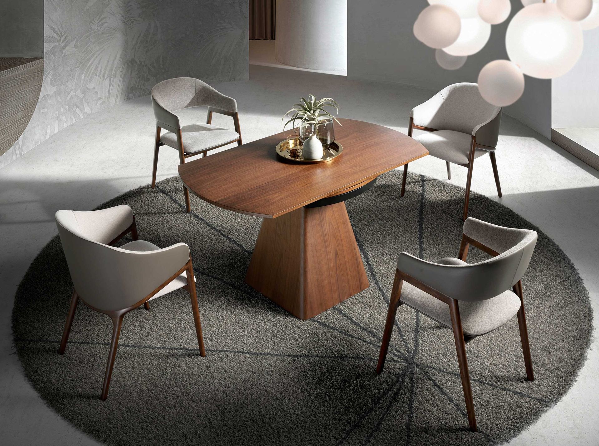 Esstisch 1081 mit Ausziehfunktion Braun