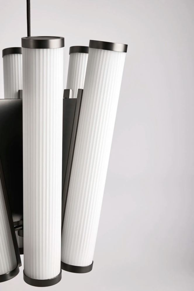 Deco Pendelleuchte Opalglas Eisen Ø40 cm