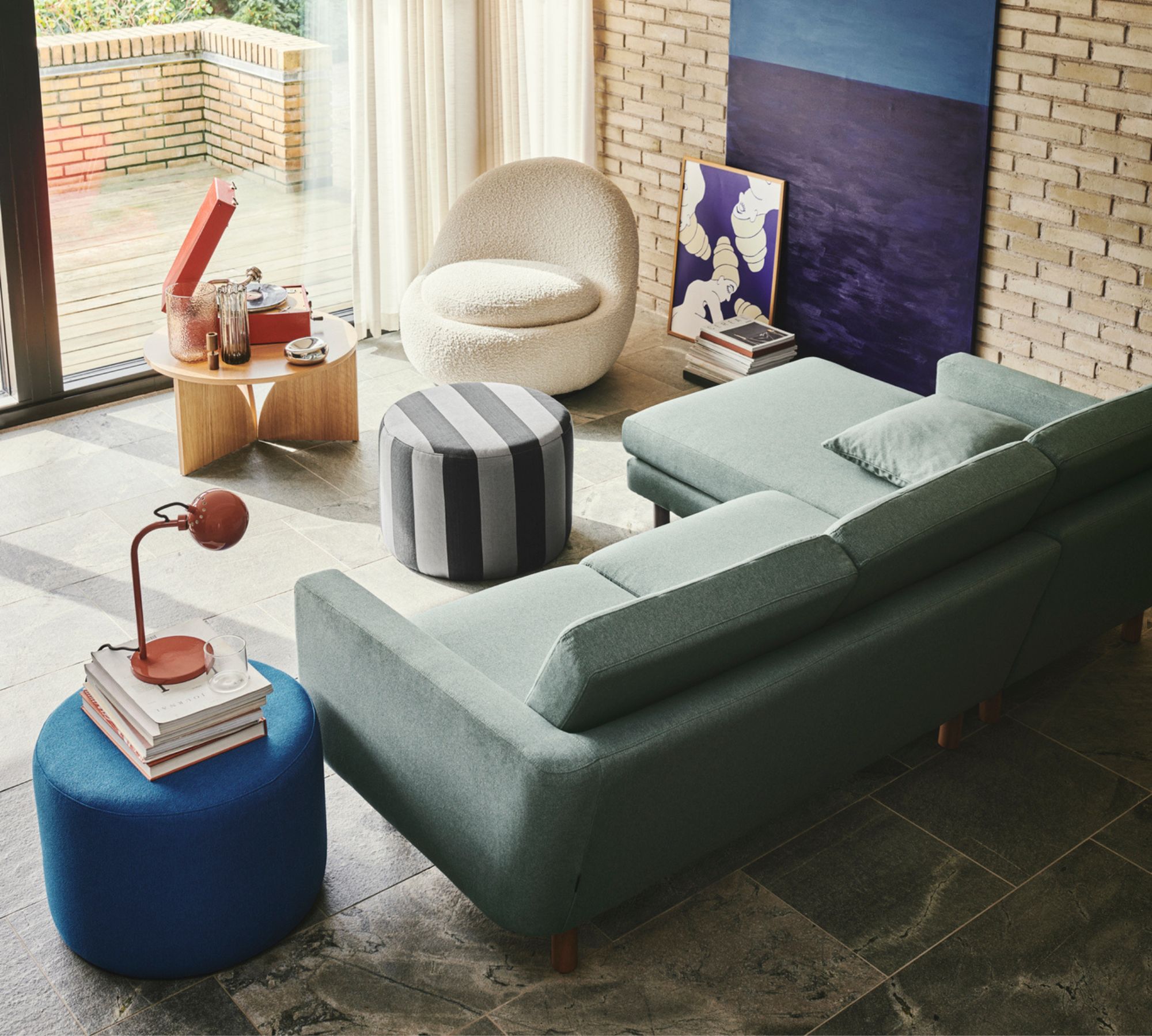 Conrad Sofa Récamiere Links Olena Midnight Blue