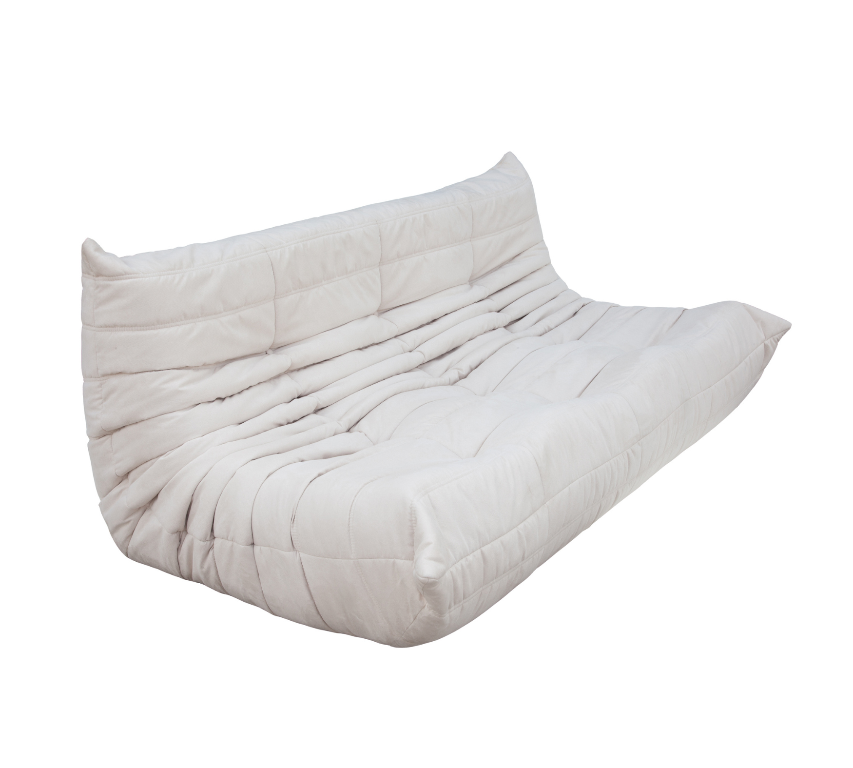 Togo Set (3-Sitzer, 2-Sitzer, Ecksofa) Textil Off-White