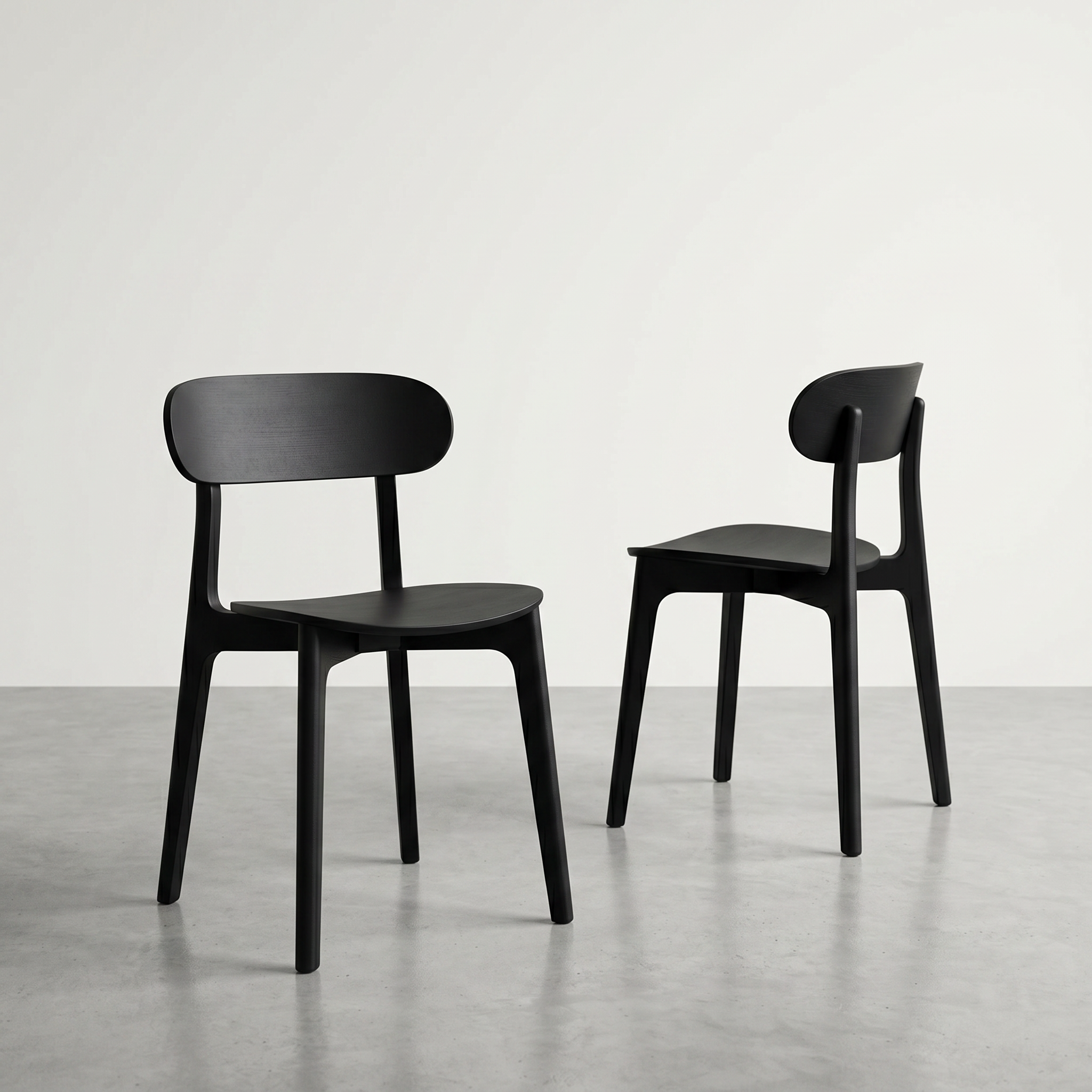 2x Gem Chair Wood Black